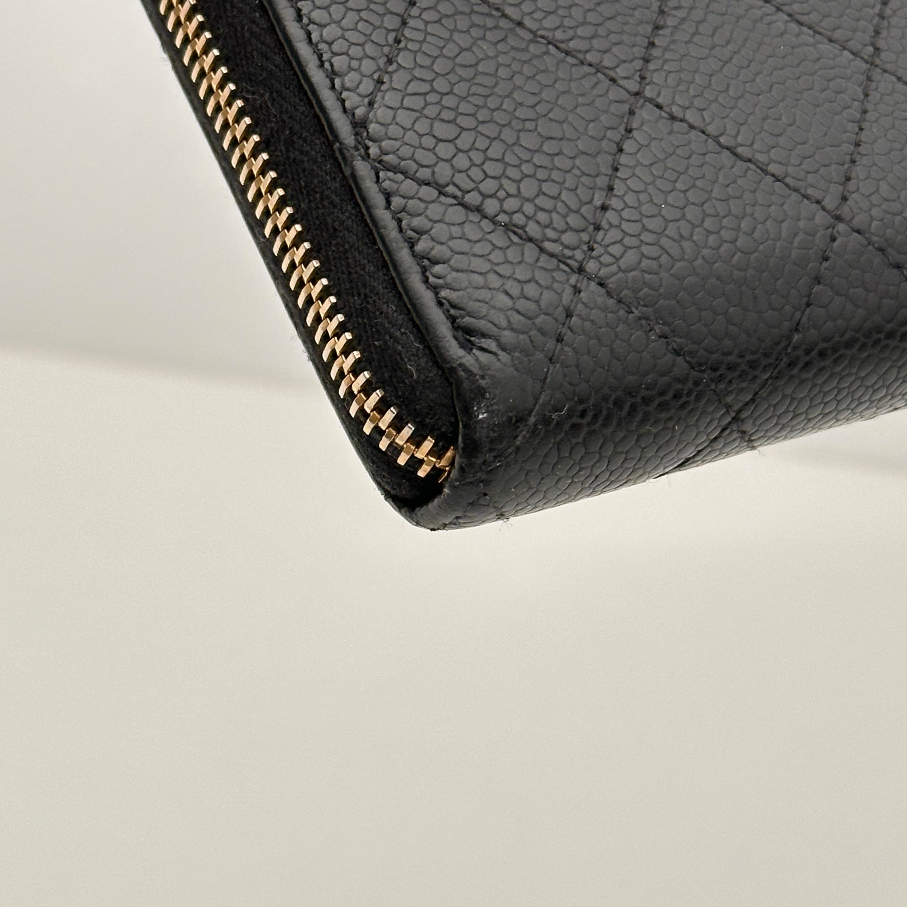 Large Caviar Zippy Wallet
