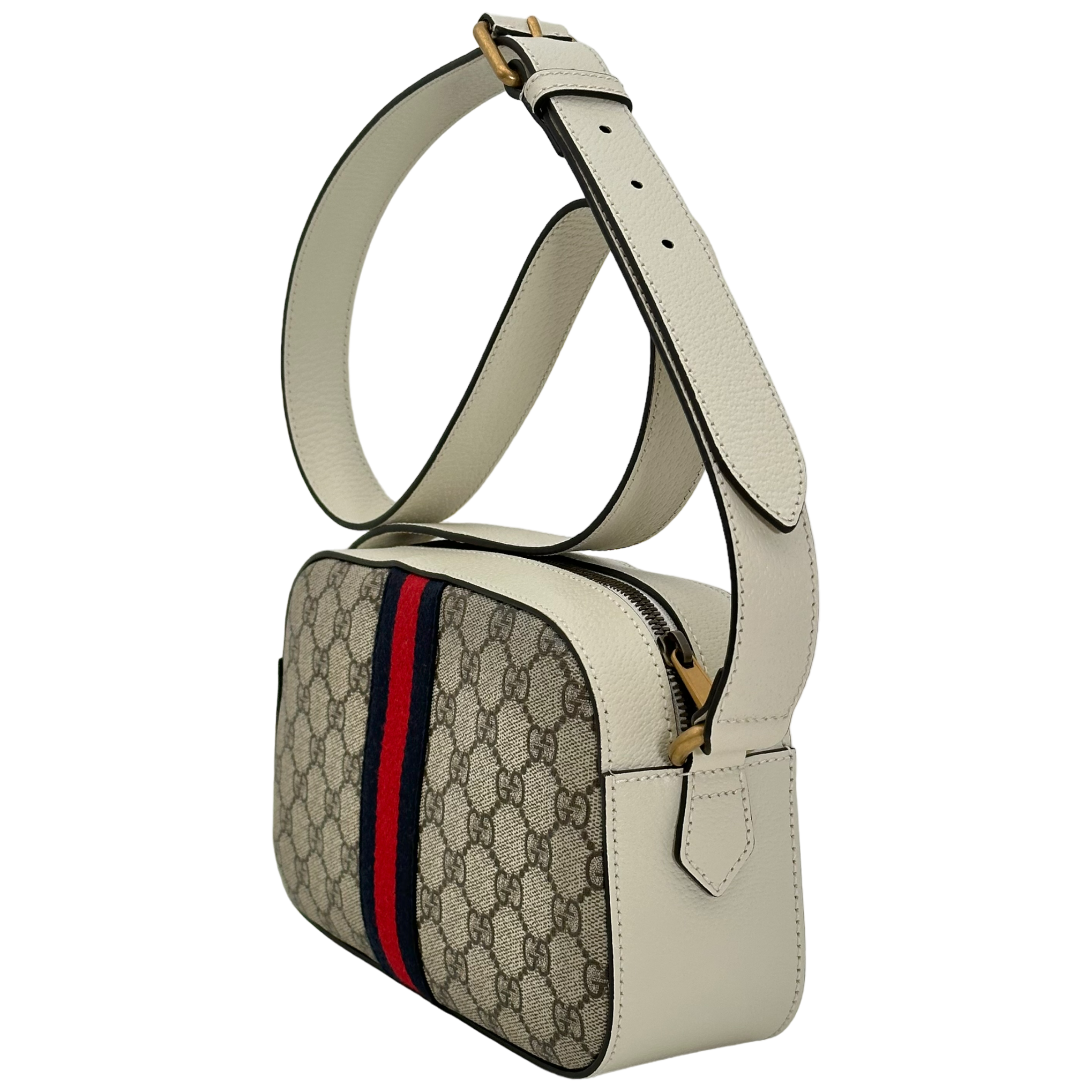 White GG Supreme Crossbody