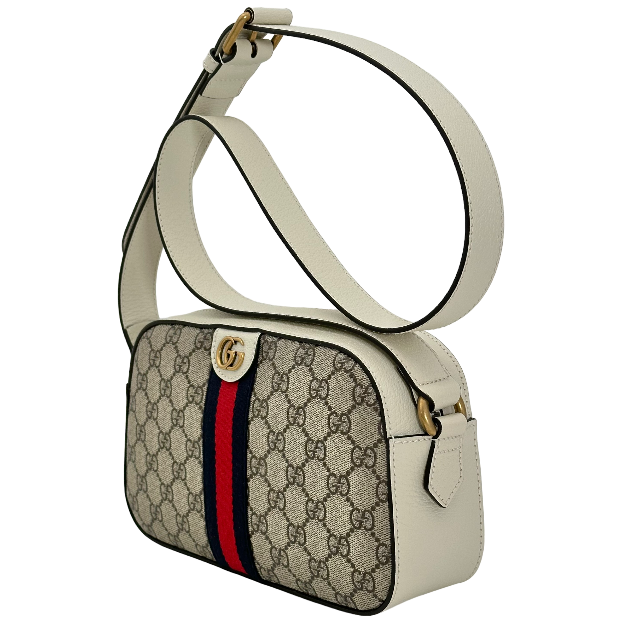 White GG Supreme Crossbody