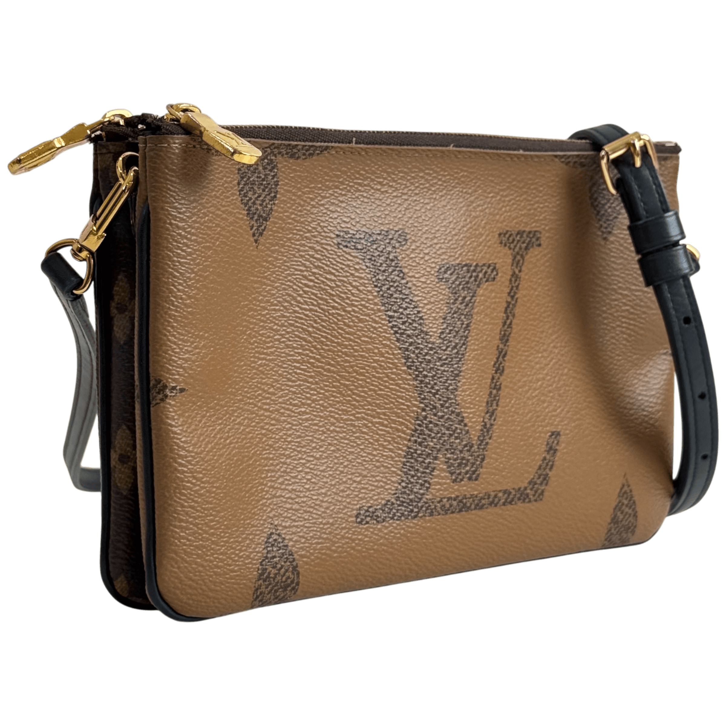 Reverse Monogram Double Zip Pochette
