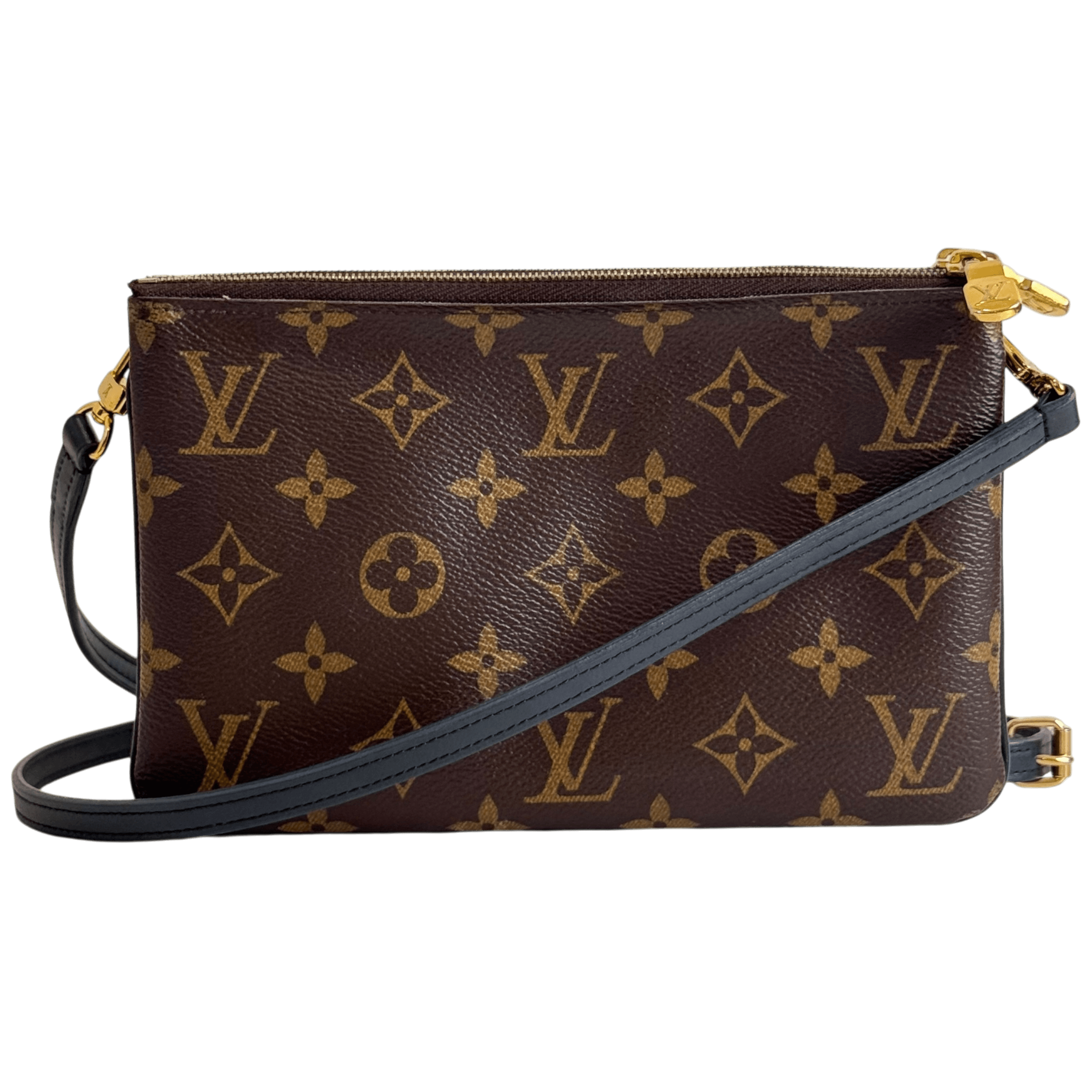 Reverse Monogram Double Zip Pochette