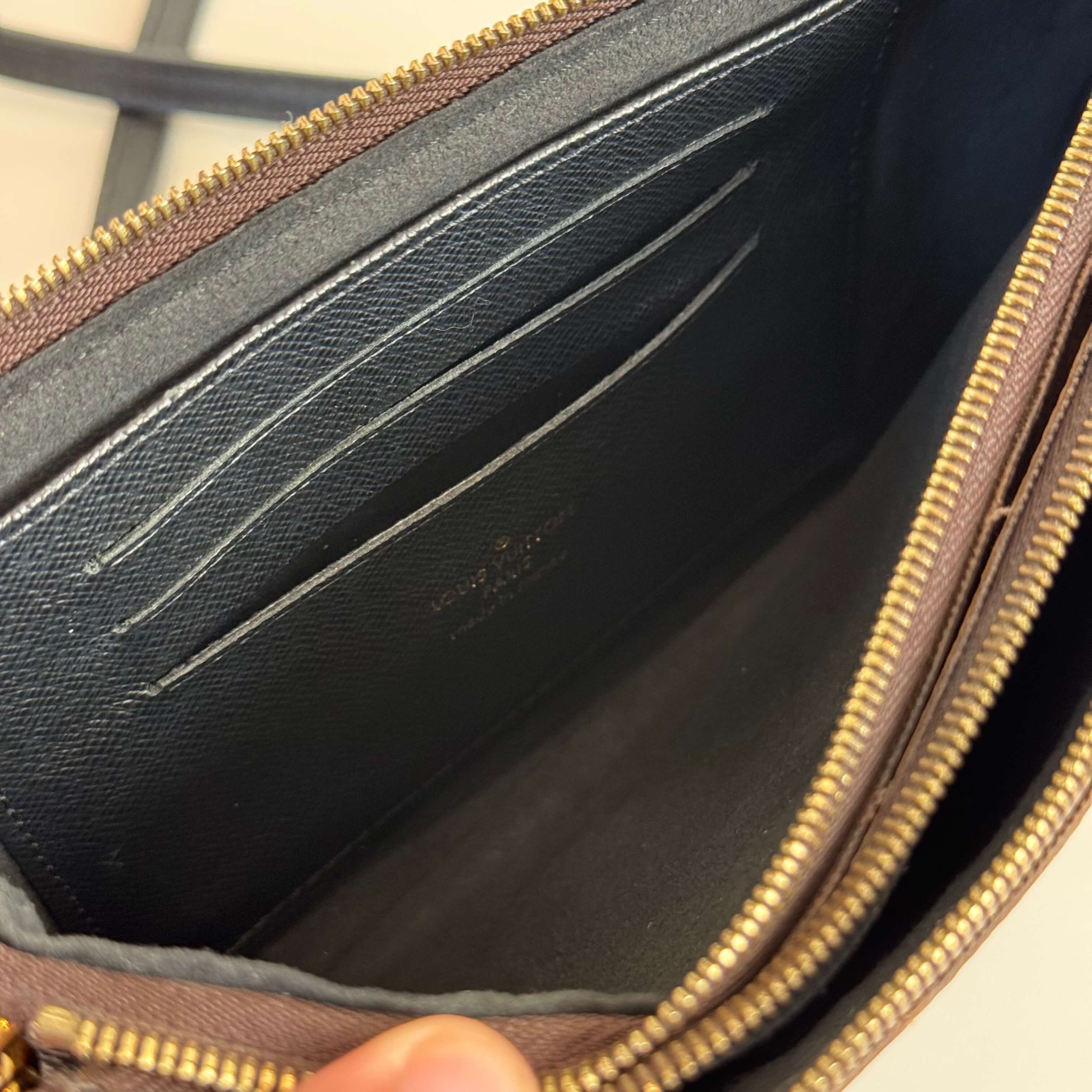 Reverse Monogram Double Zip Pochette