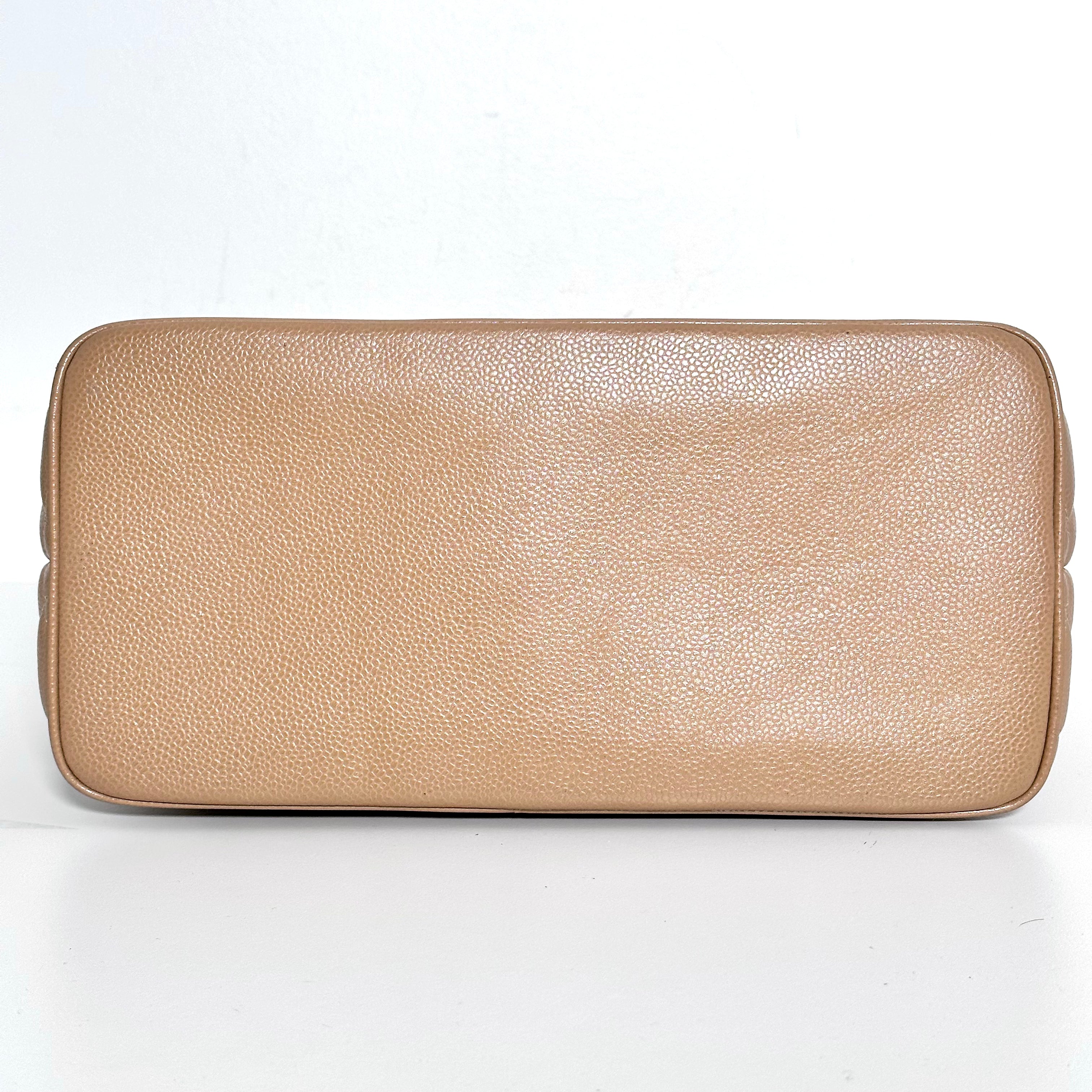 Beige Caviar Medallion Tote