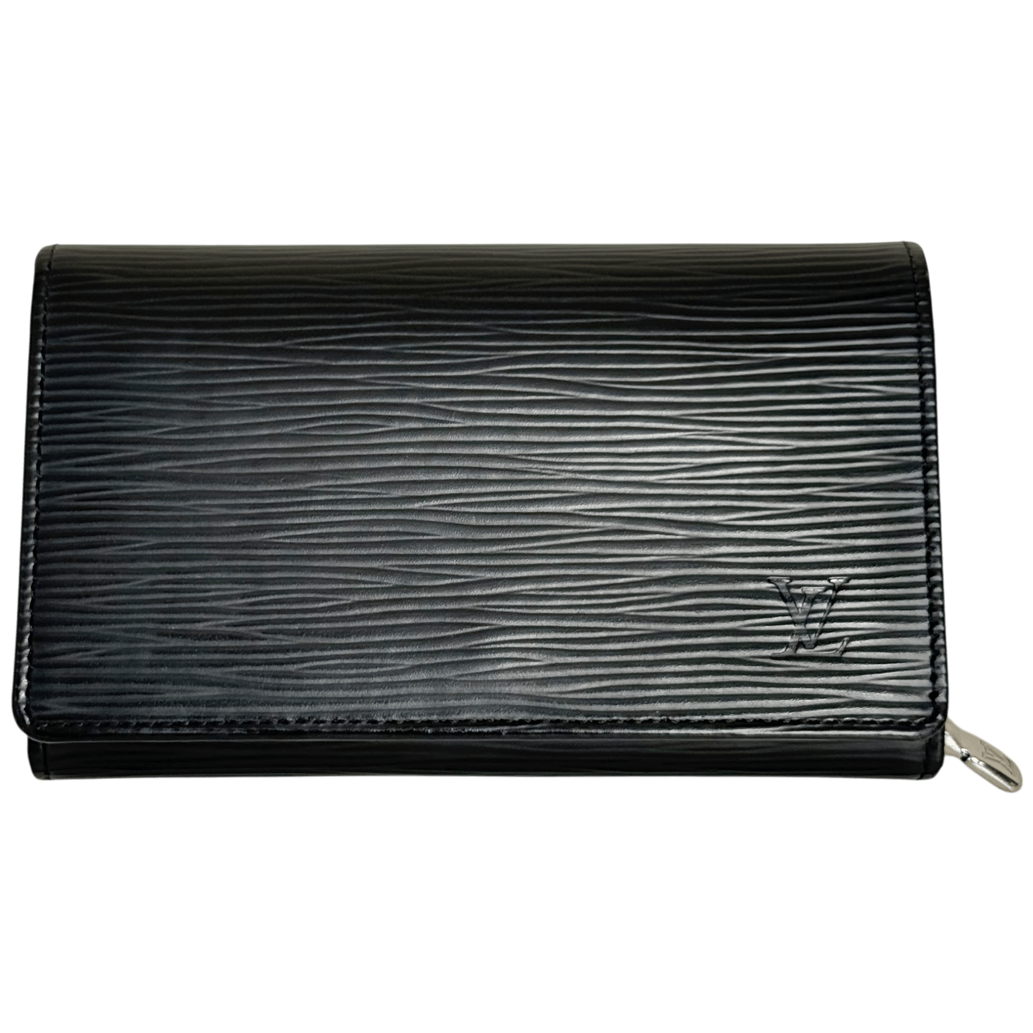 Black Epi Compact Wallet