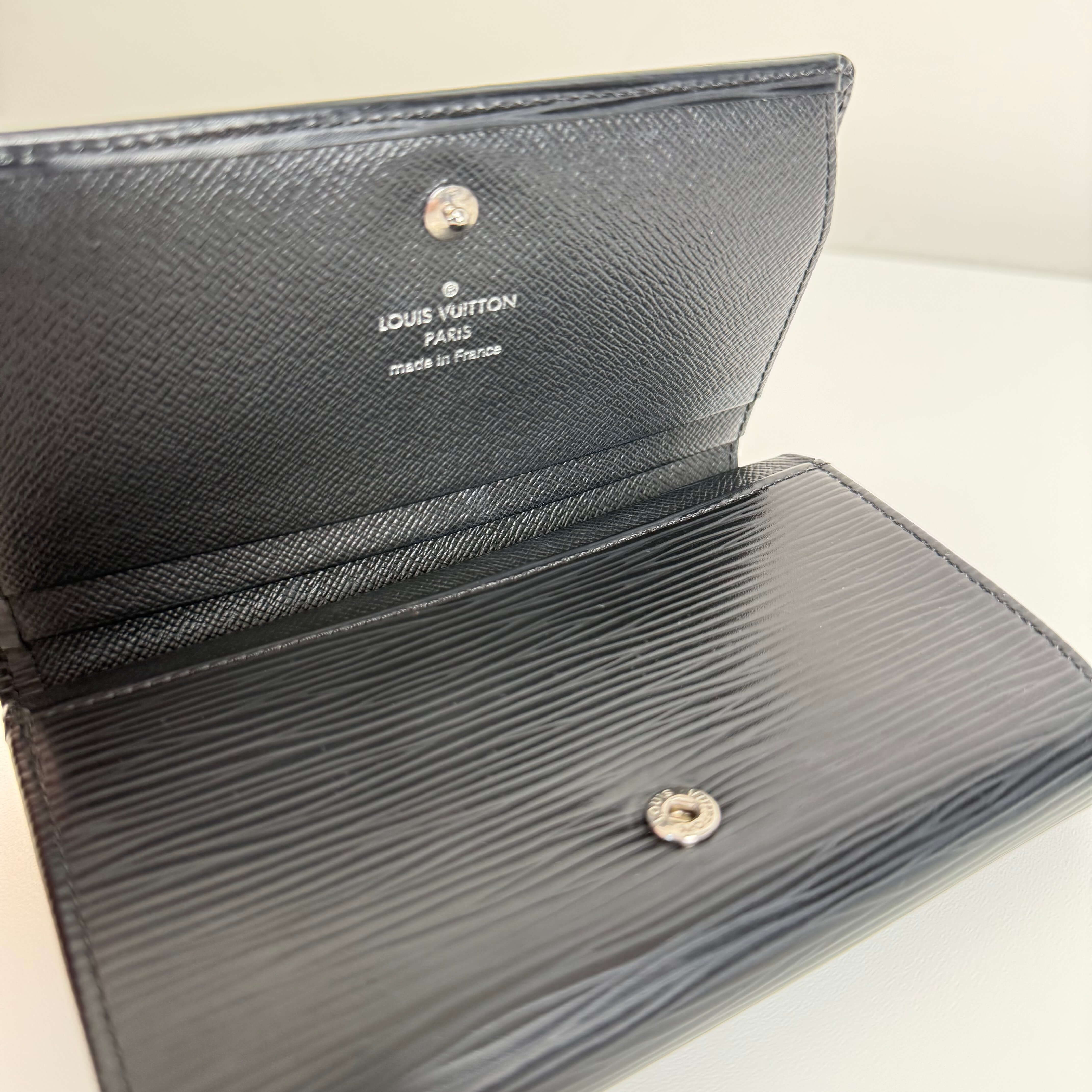 Black Epi Compact Wallet