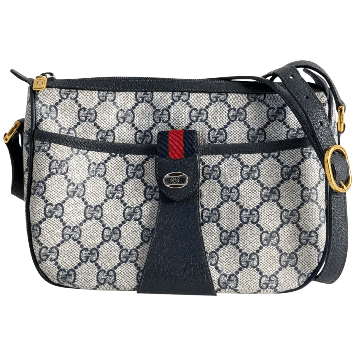 Navy GG Supreme Crossbody