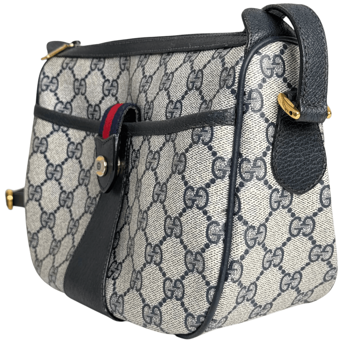 Navy GG Supreme Crossbody