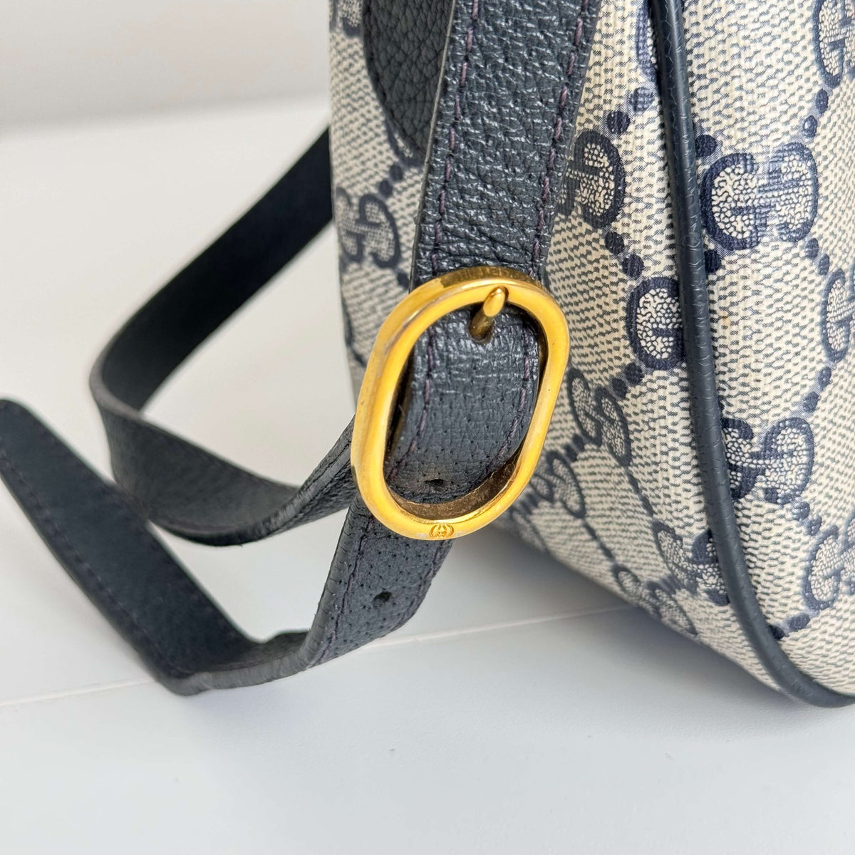 Navy GG Supreme Crossbody