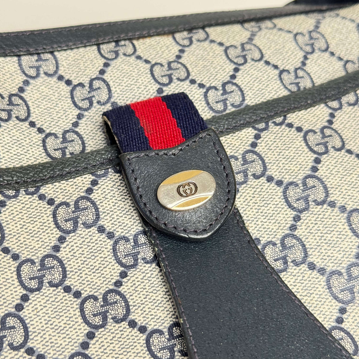 Navy GG Supreme Crossbody