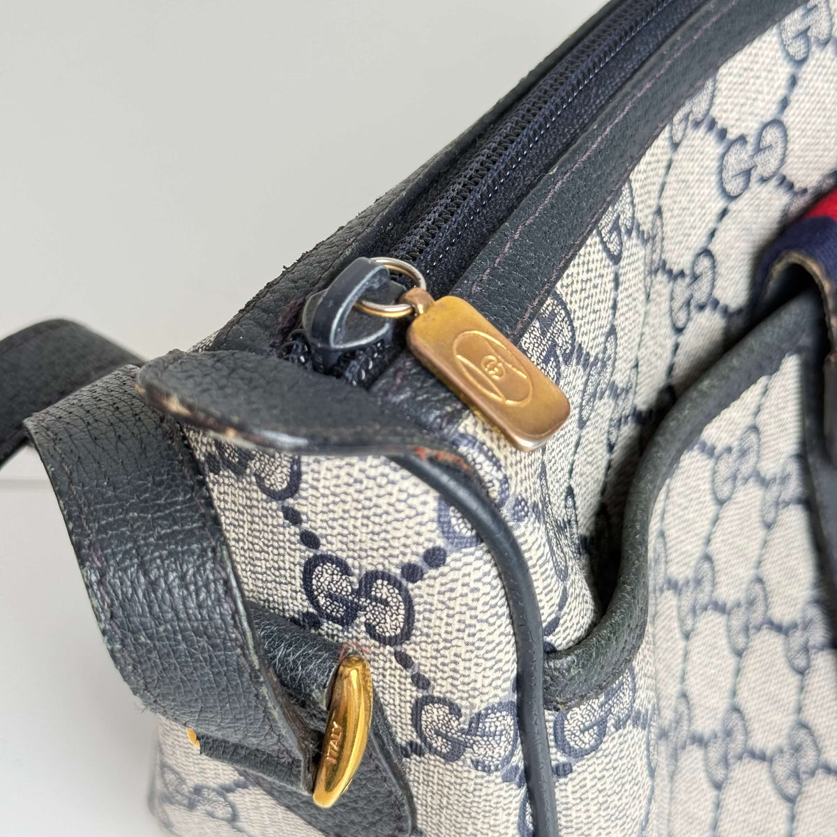 Navy GG Supreme Crossbody