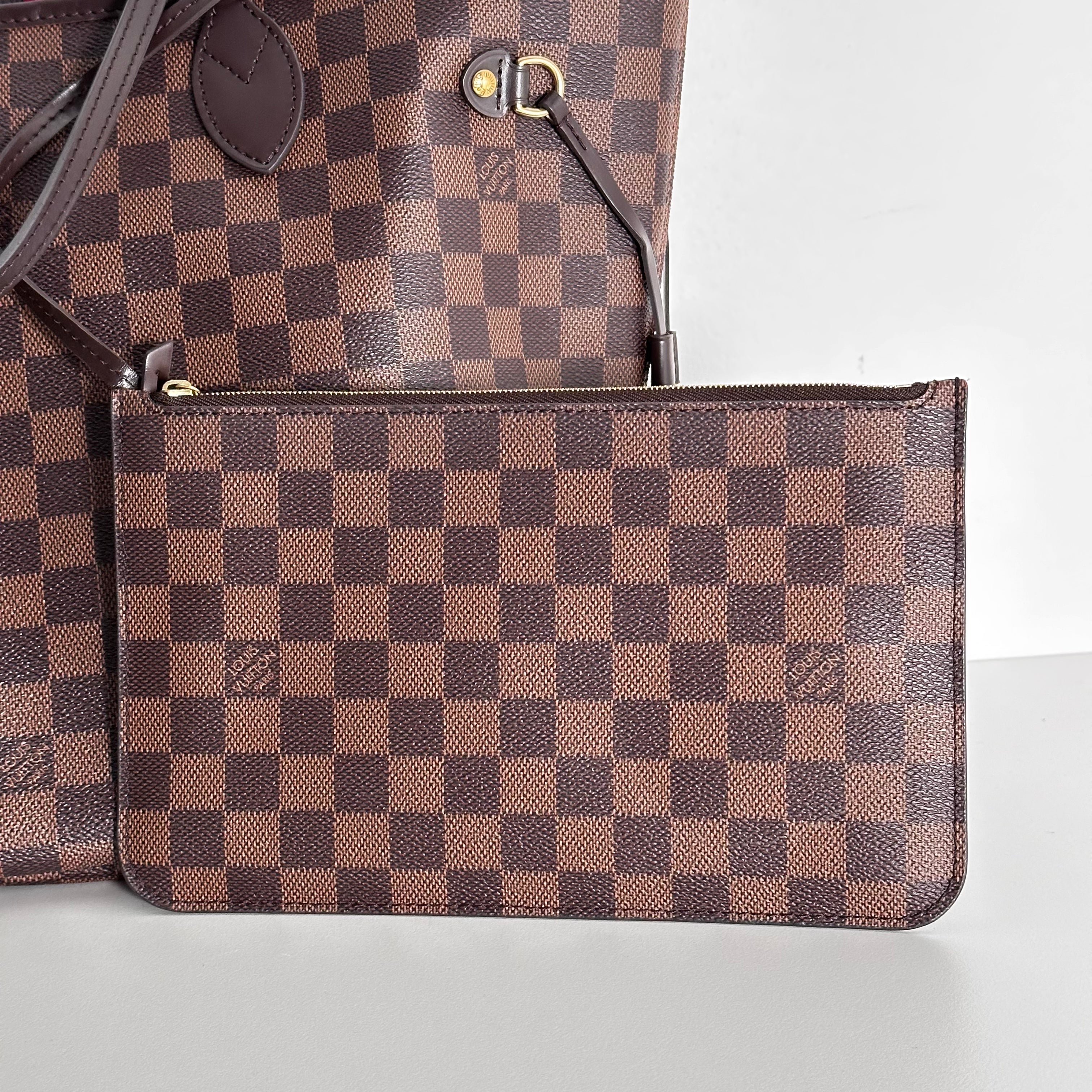 Damier Ebene Neverfull MM w/ Pouch