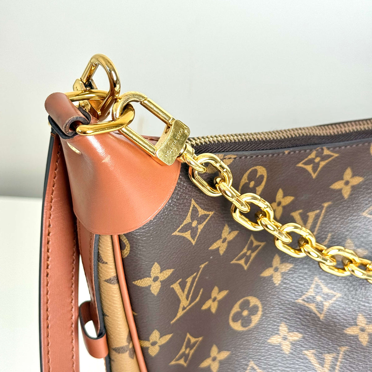 Reverse Monogram Loop Hobo