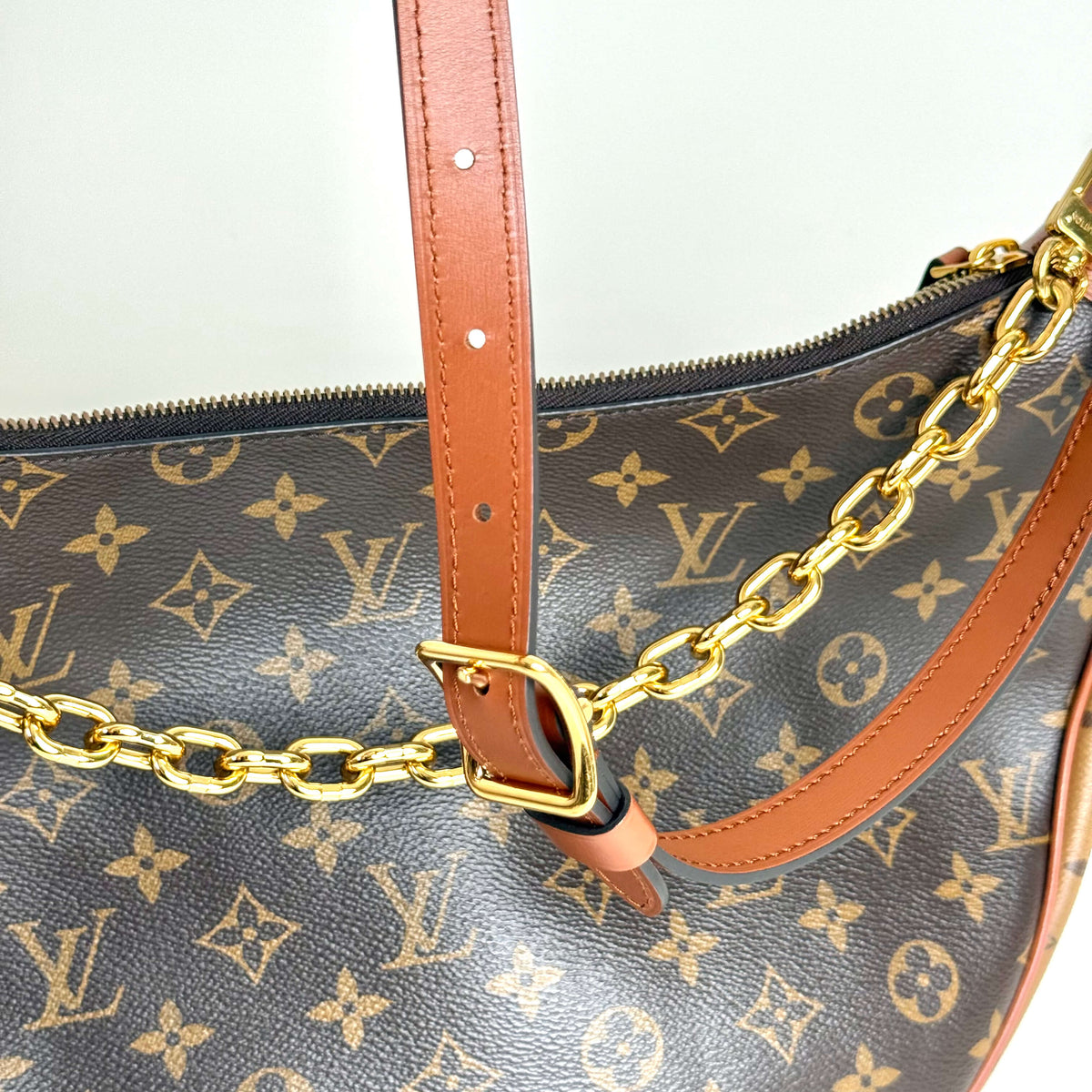 Reverse Monogram Loop Hobo