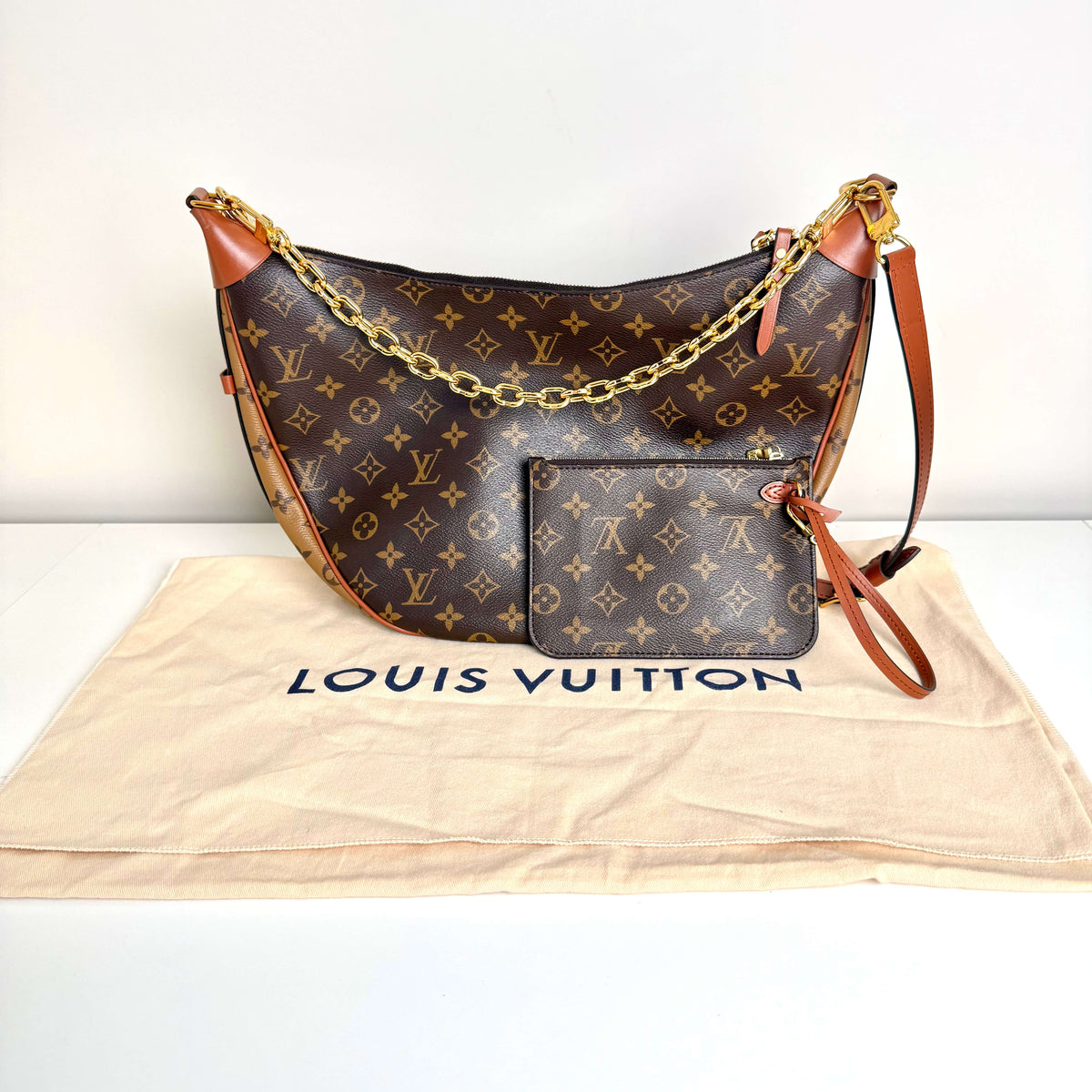 Reverse Monogram Loop Hobo