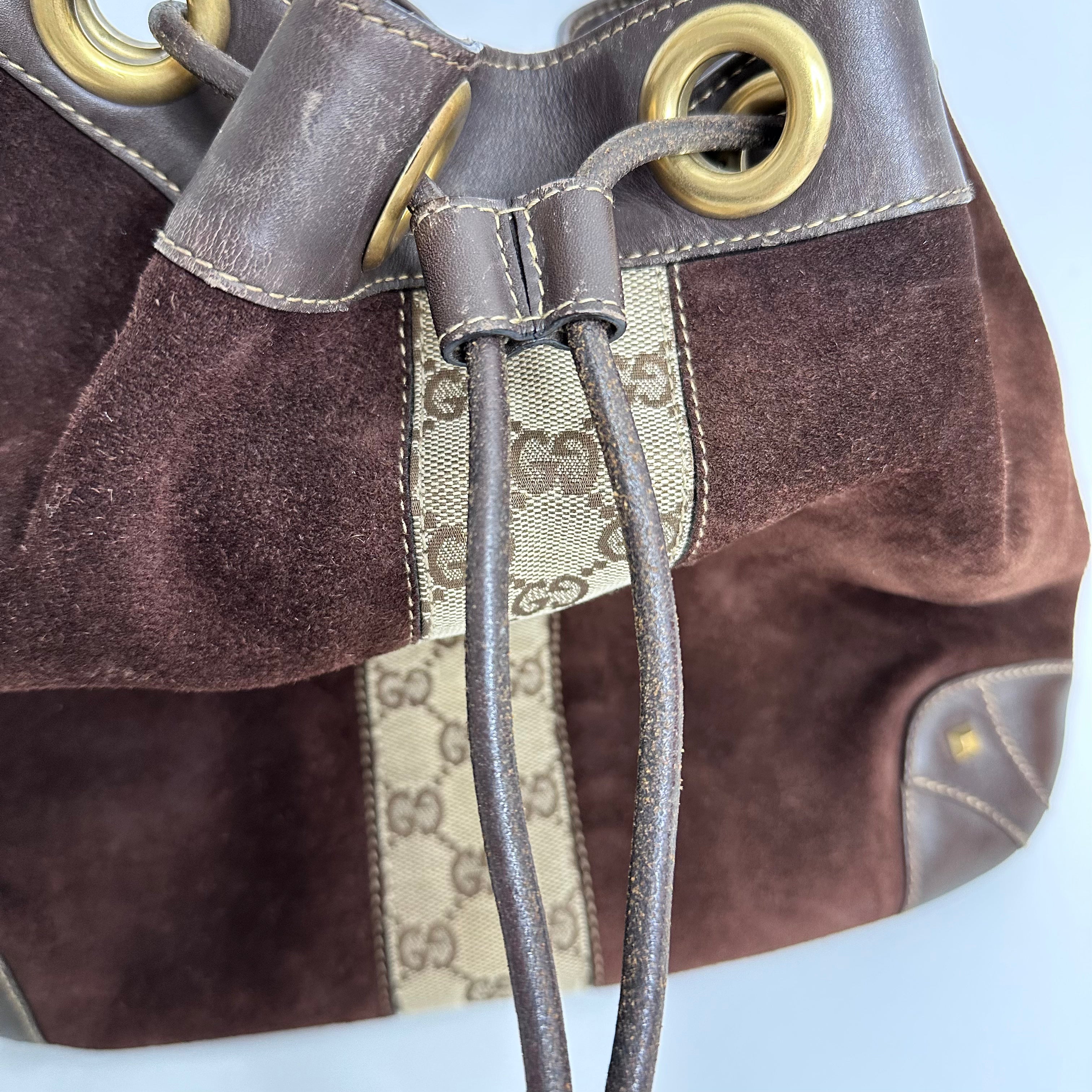 Suede GG Shoulder Bag