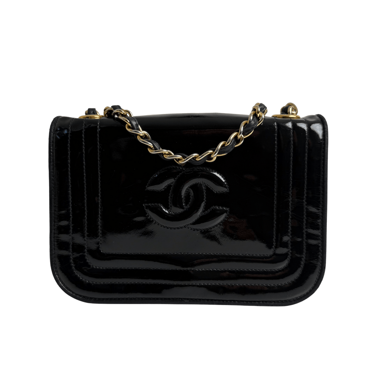 Patent CC Shoulder Bag