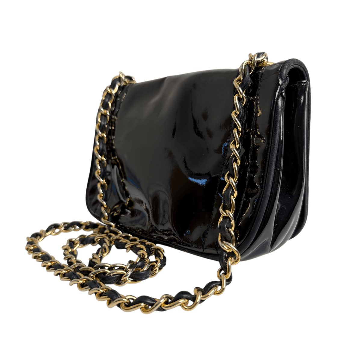 Patent CC Shoulder Bag