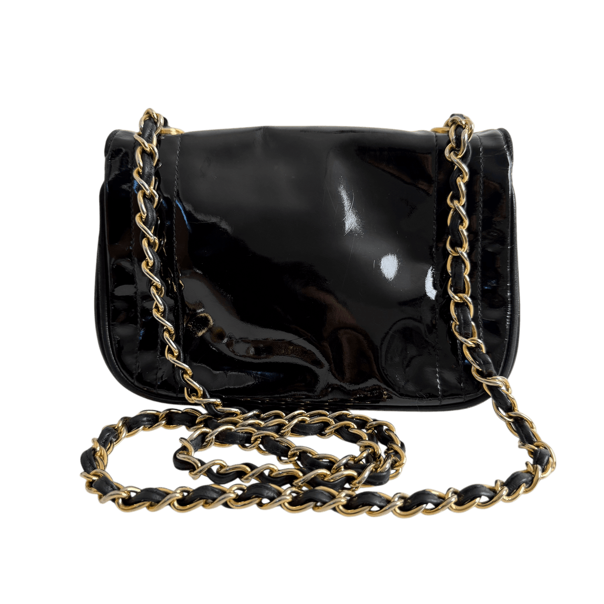 Patent CC Shoulder Bag