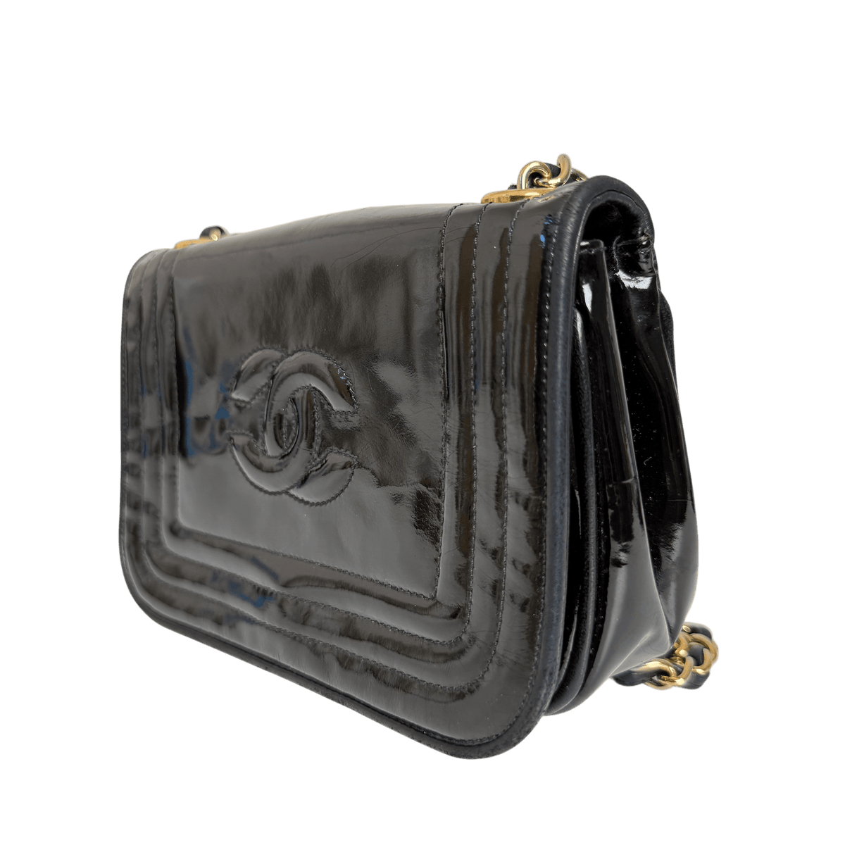 Patent CC Shoulder Bag