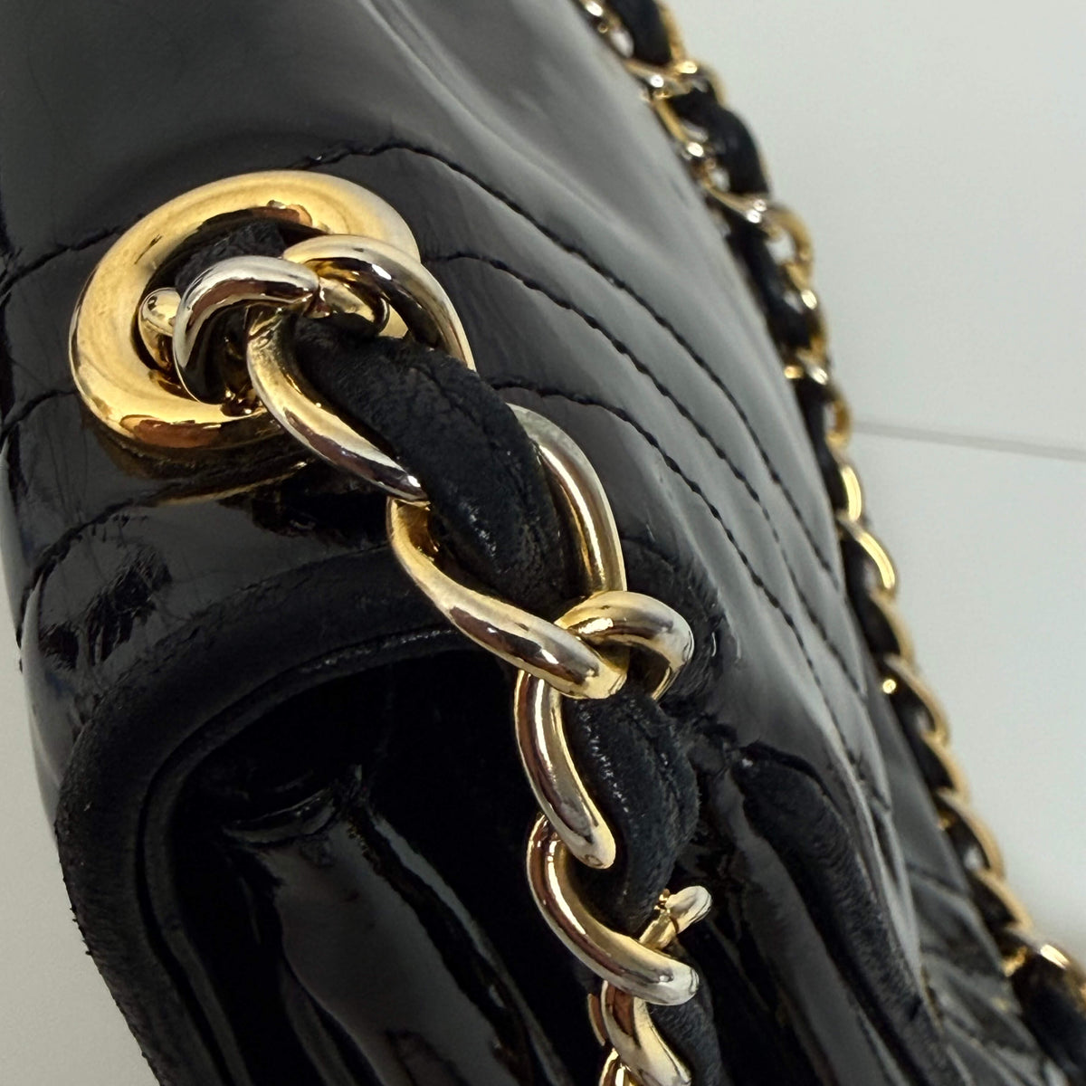 Patent CC Shoulder Bag