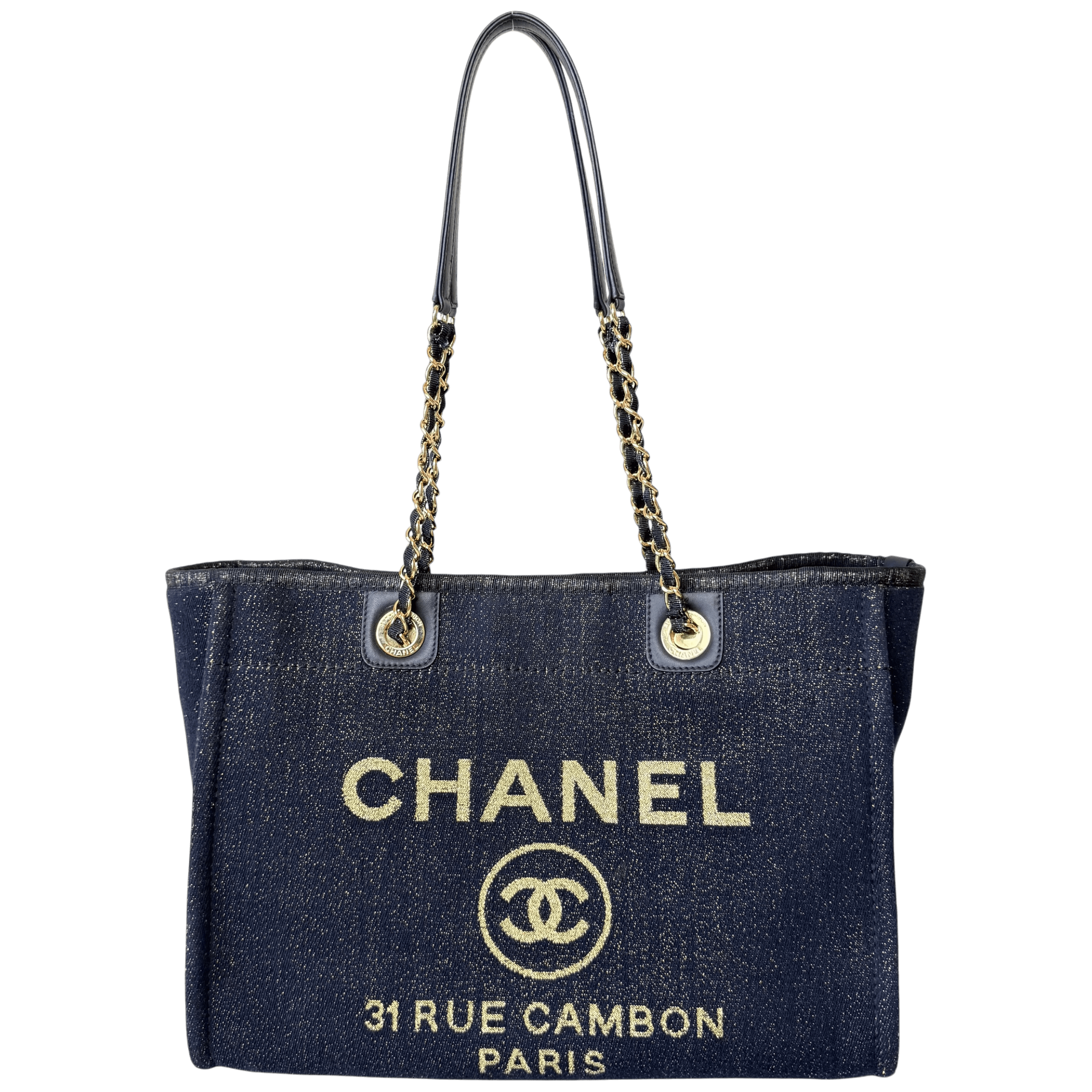 Lurex Canvas Small Deauville Glitter Detail