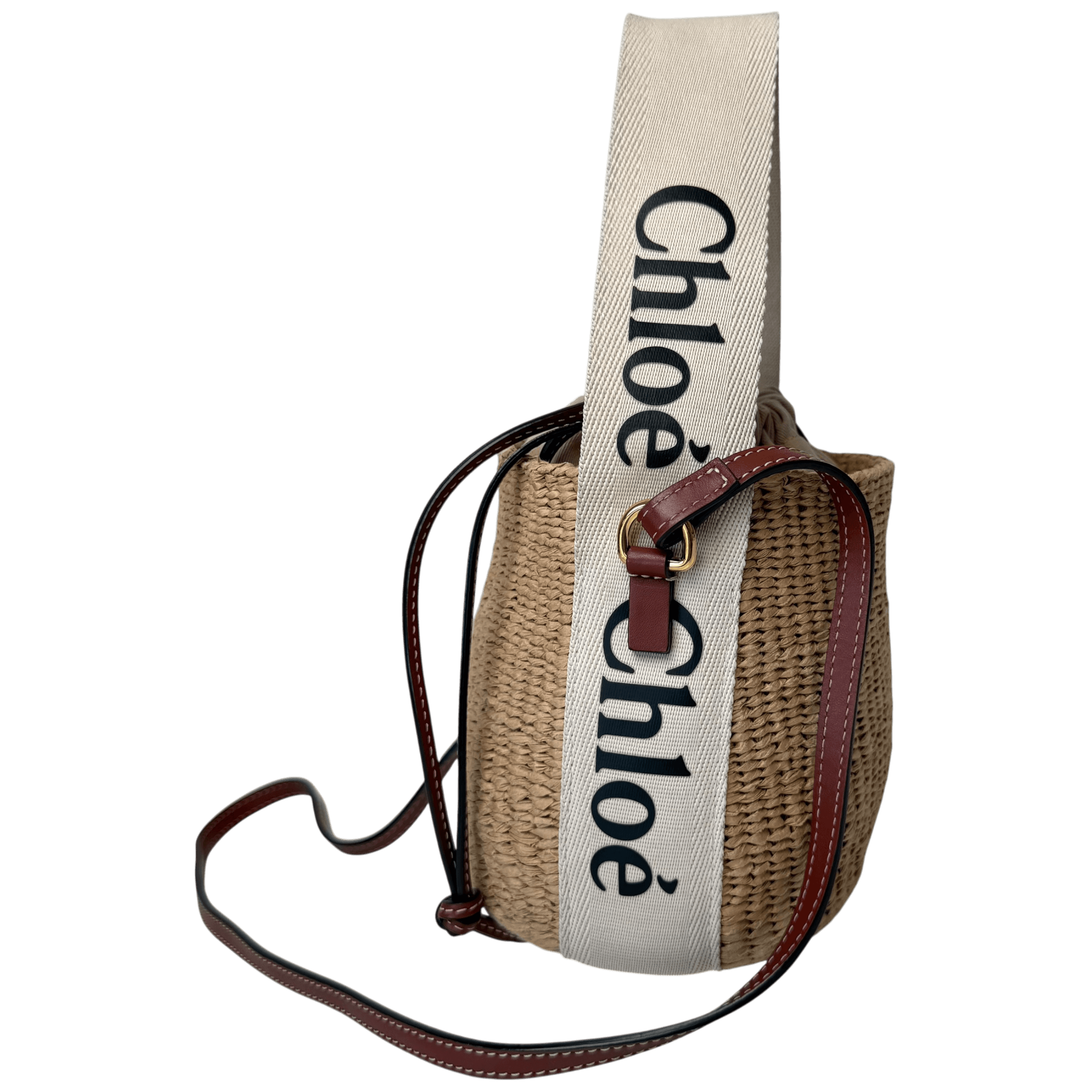 Raffia Small Woody Bucket Bag