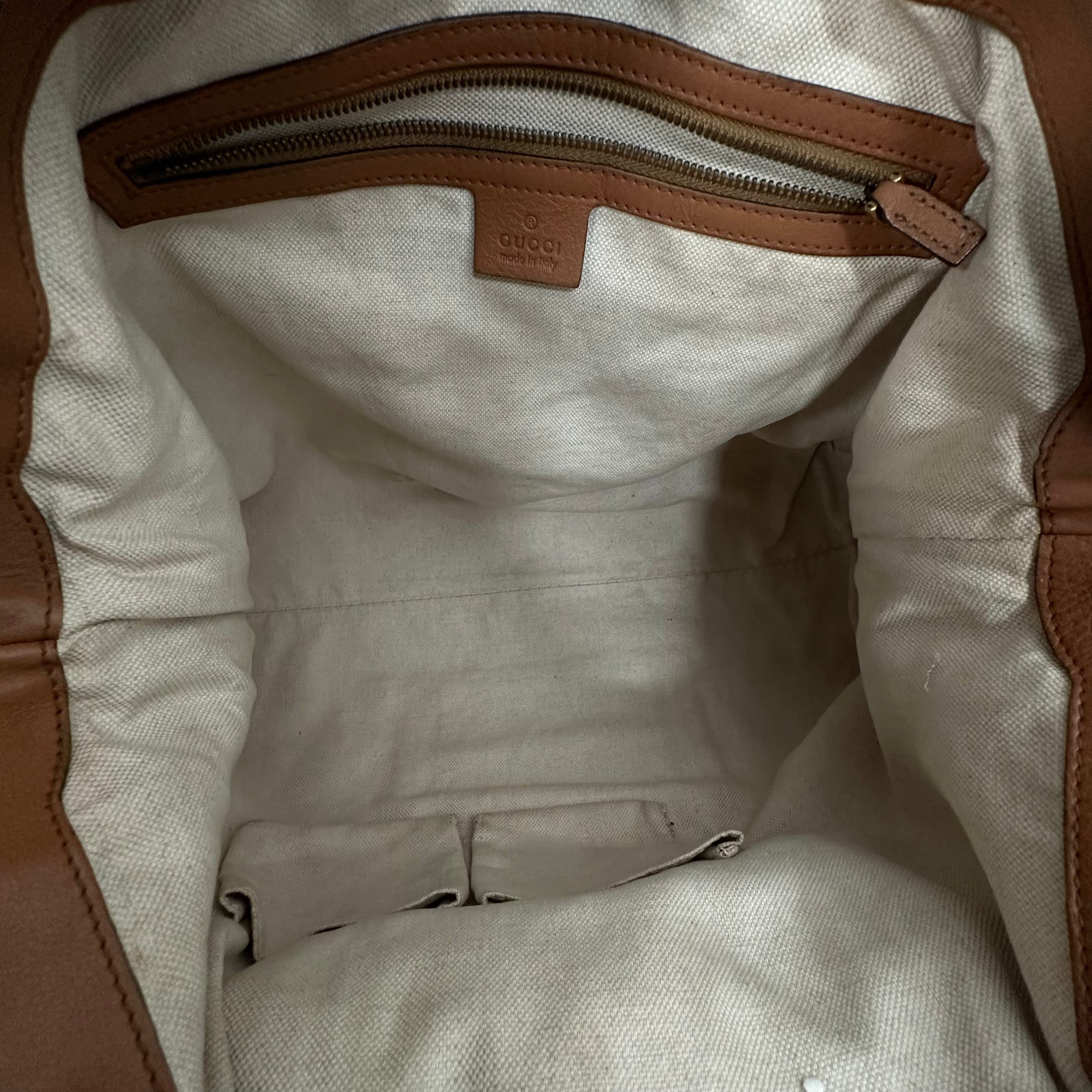 GG Canvas Tan Shoulder Bag