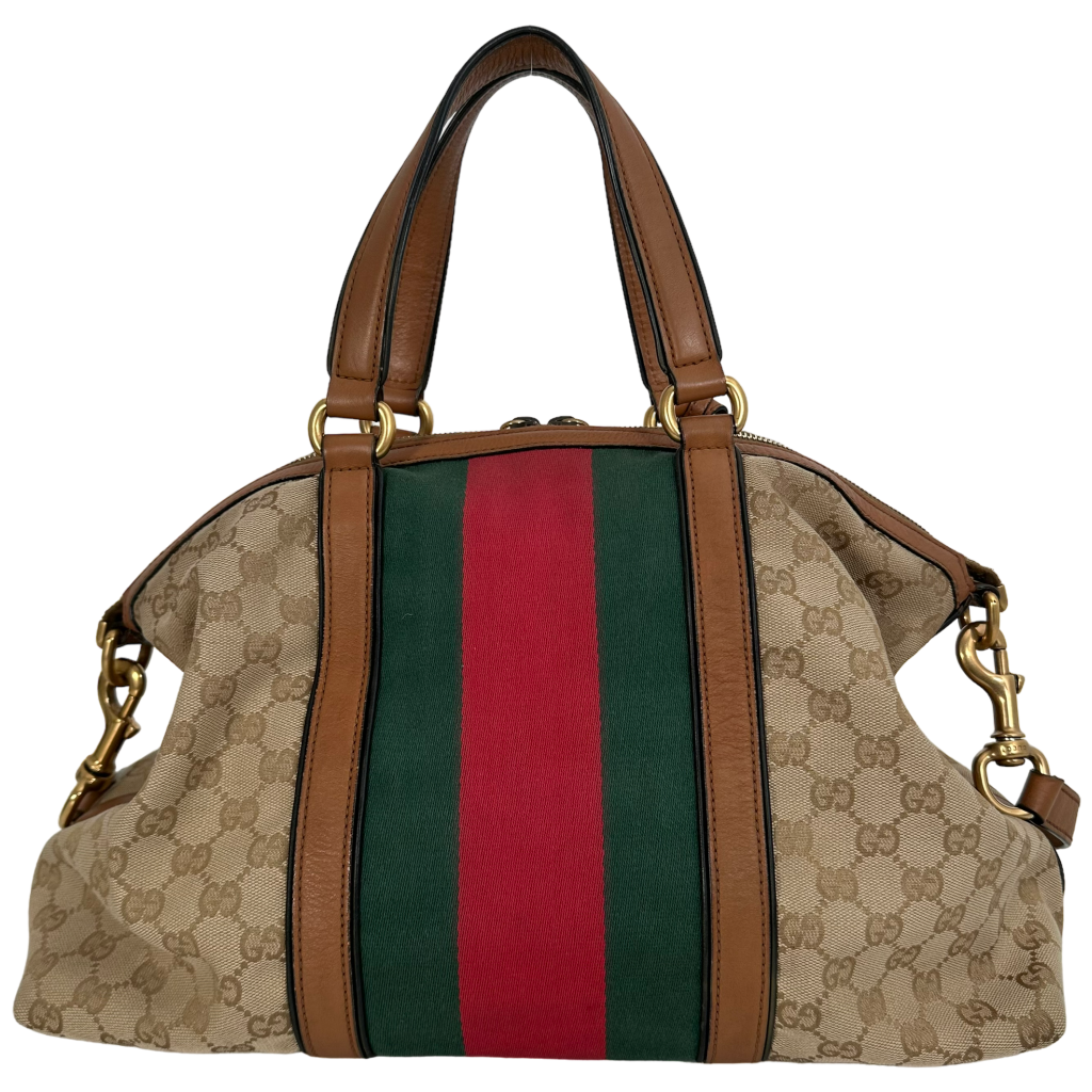 GG Canvas Tan Shoulder Bag