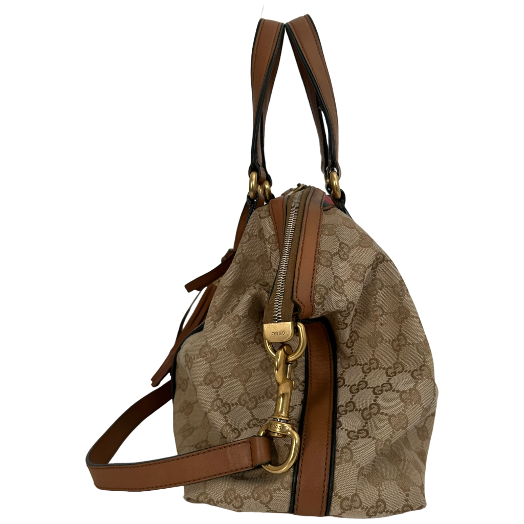 GG Canvas Tan Shoulder Bag
