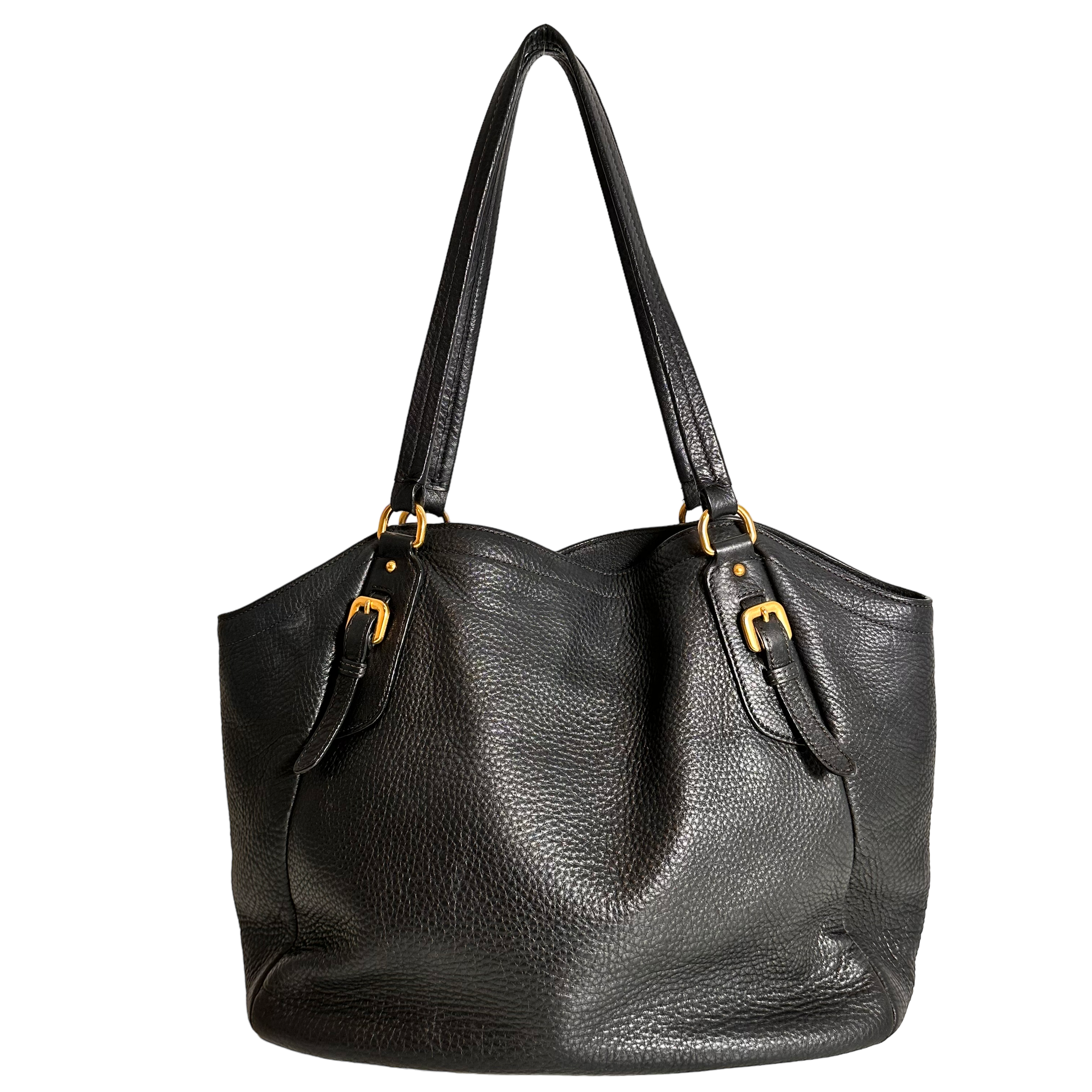 Dark Charcoal Vitello Daino Hobo Tote