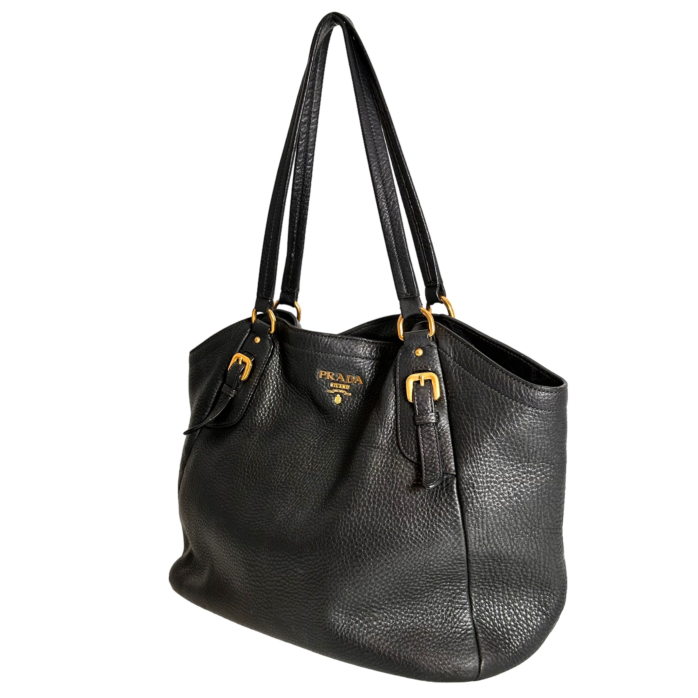 Dark Charcoal Vitello Daino Hobo Tote