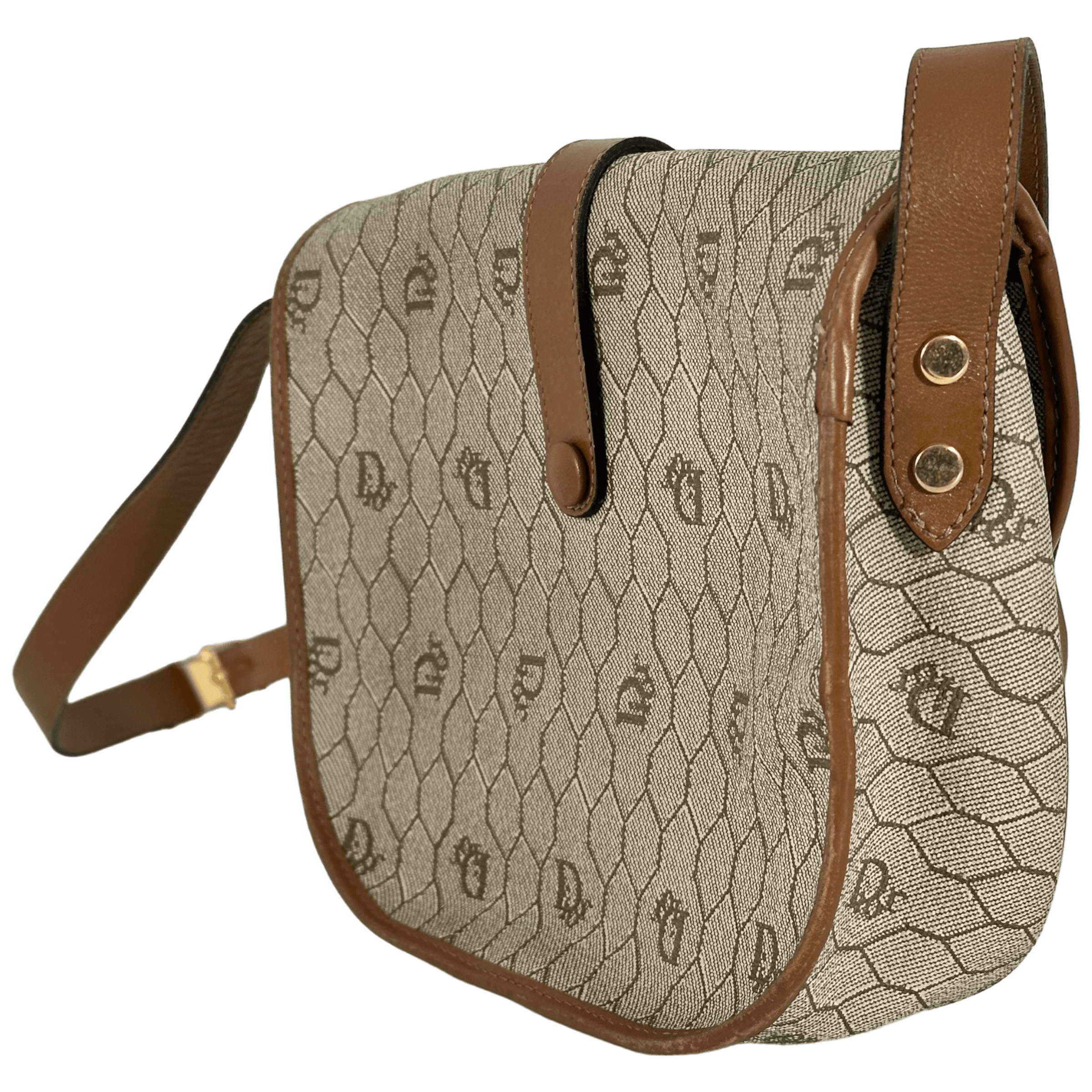 Beige Honeycomb Crossbody