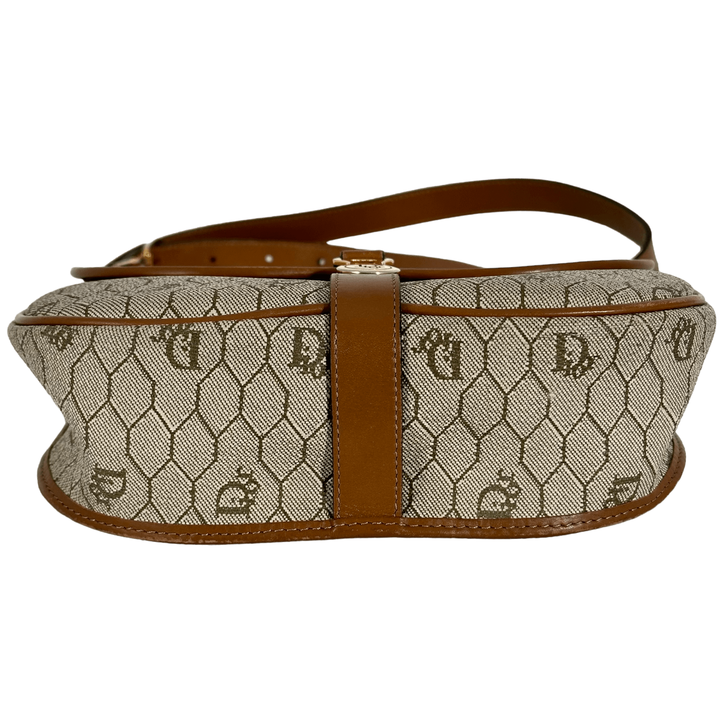 Beige Honeycomb Crossbody