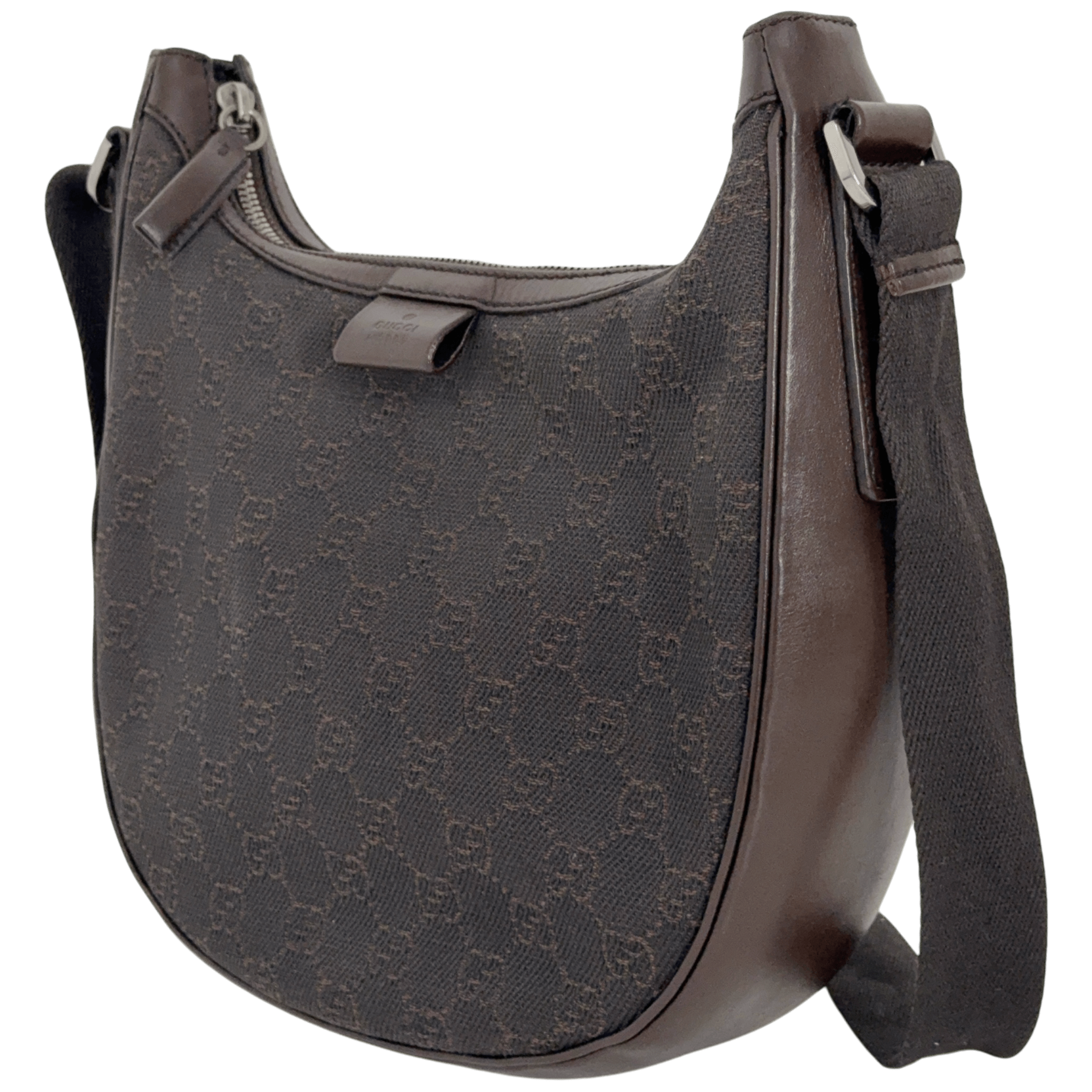 Half Moon Denim Shoulder Bag