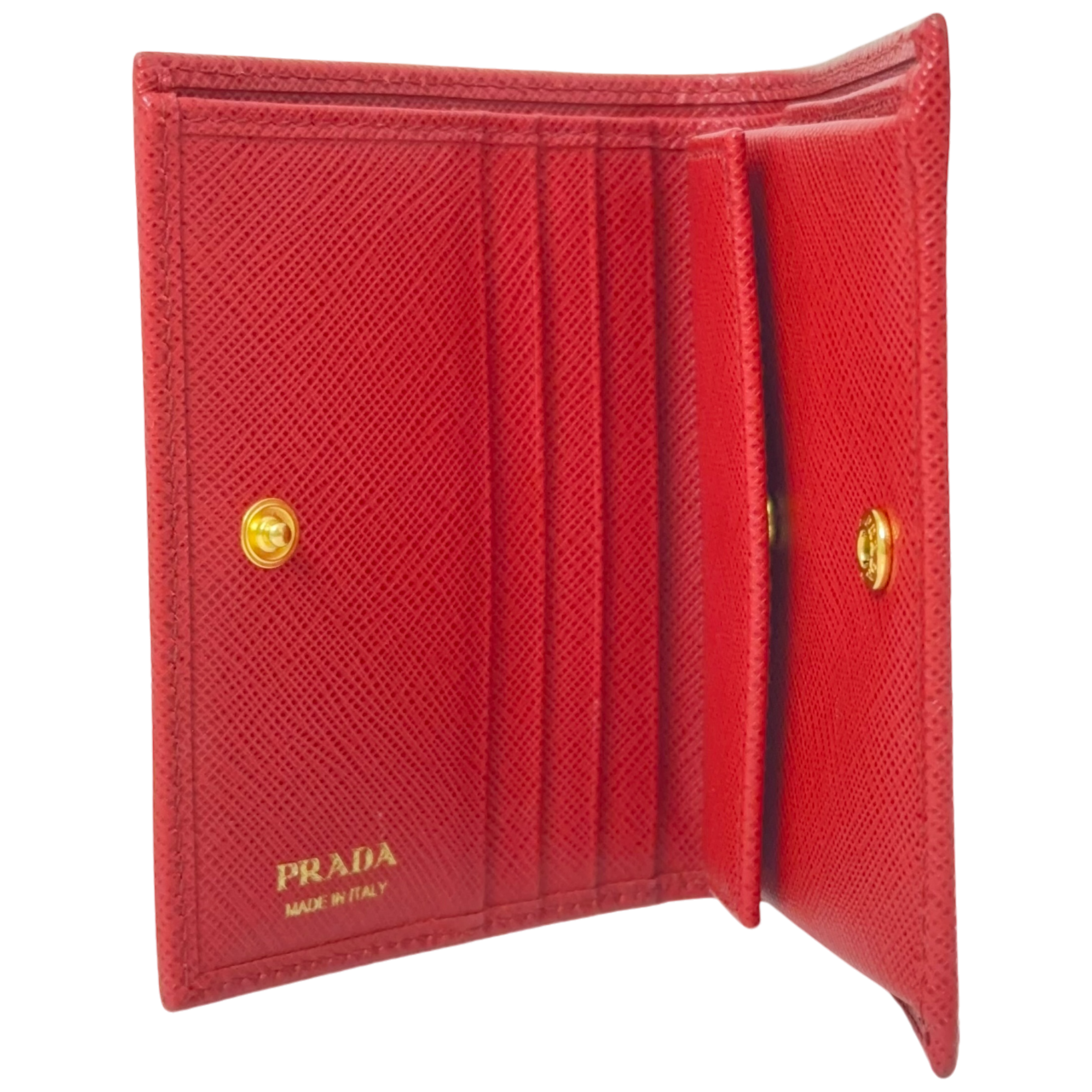 Red Saffino Snap Wallet