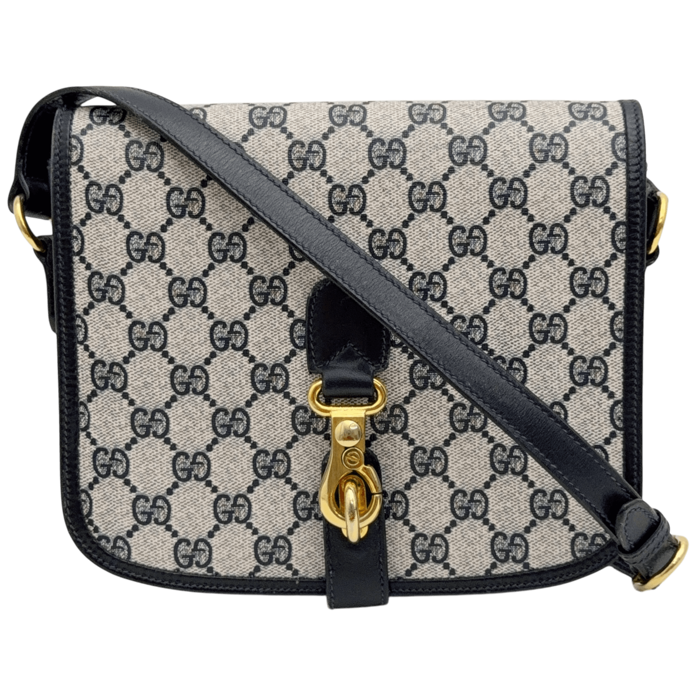 Navy GG Shoulder Bag