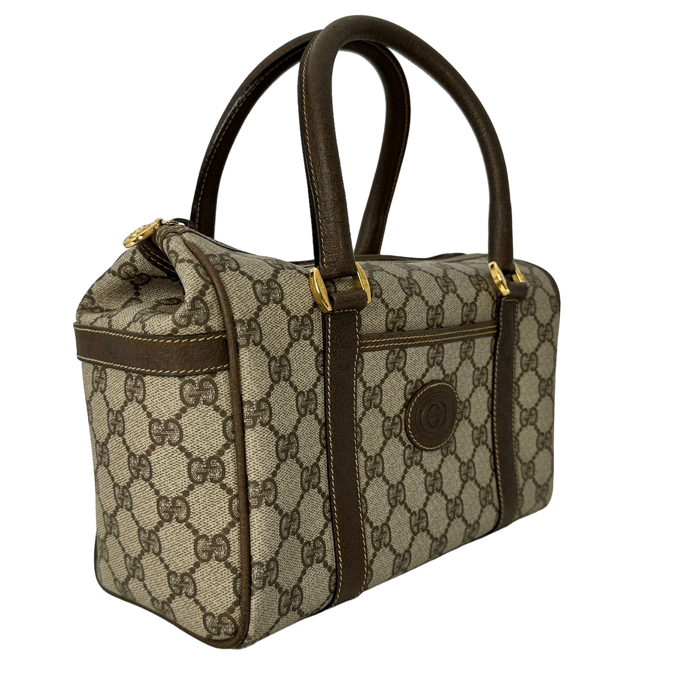 Small Brown Boston Bag