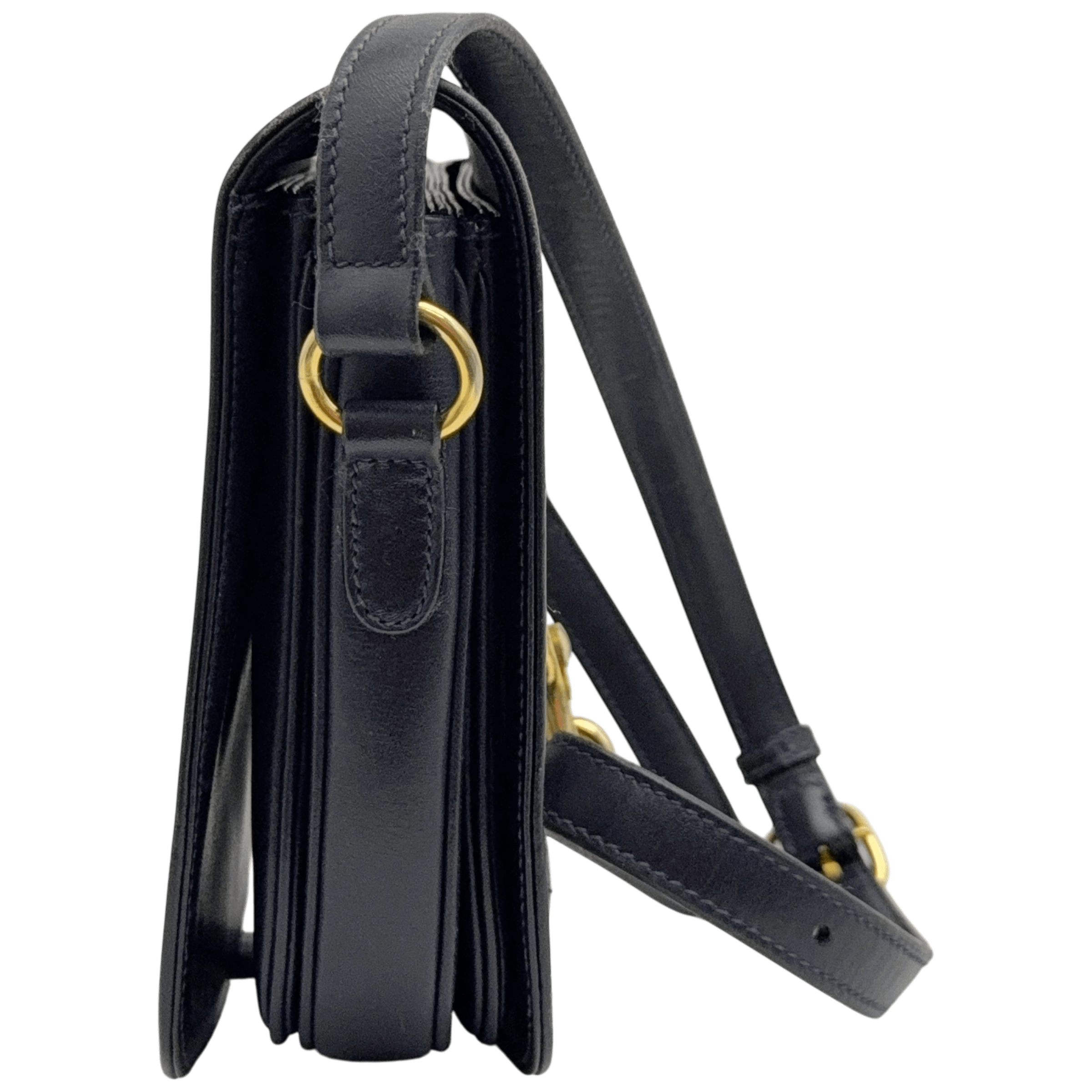 Navy GG Shoulder Bag