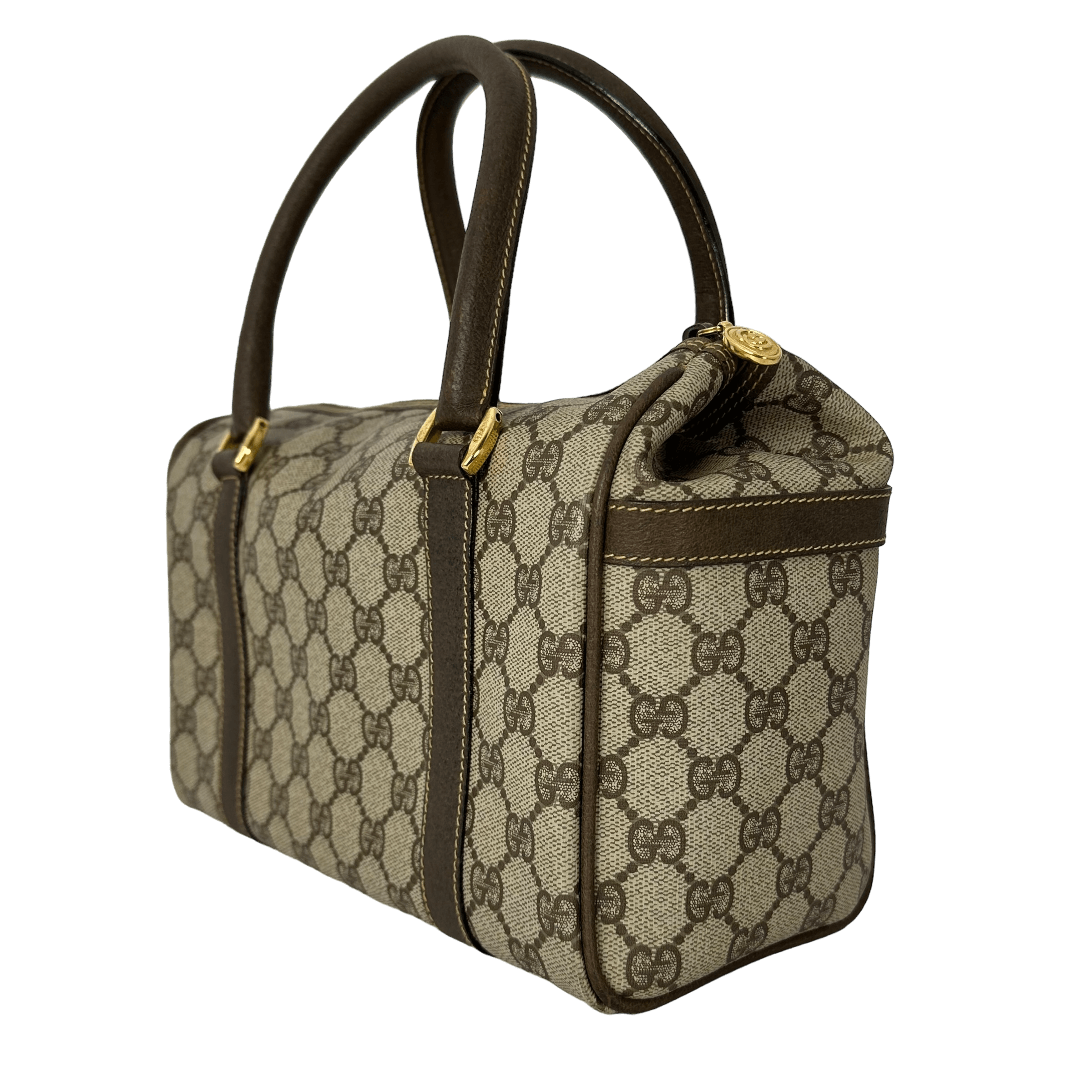Small Brown Boston Bag