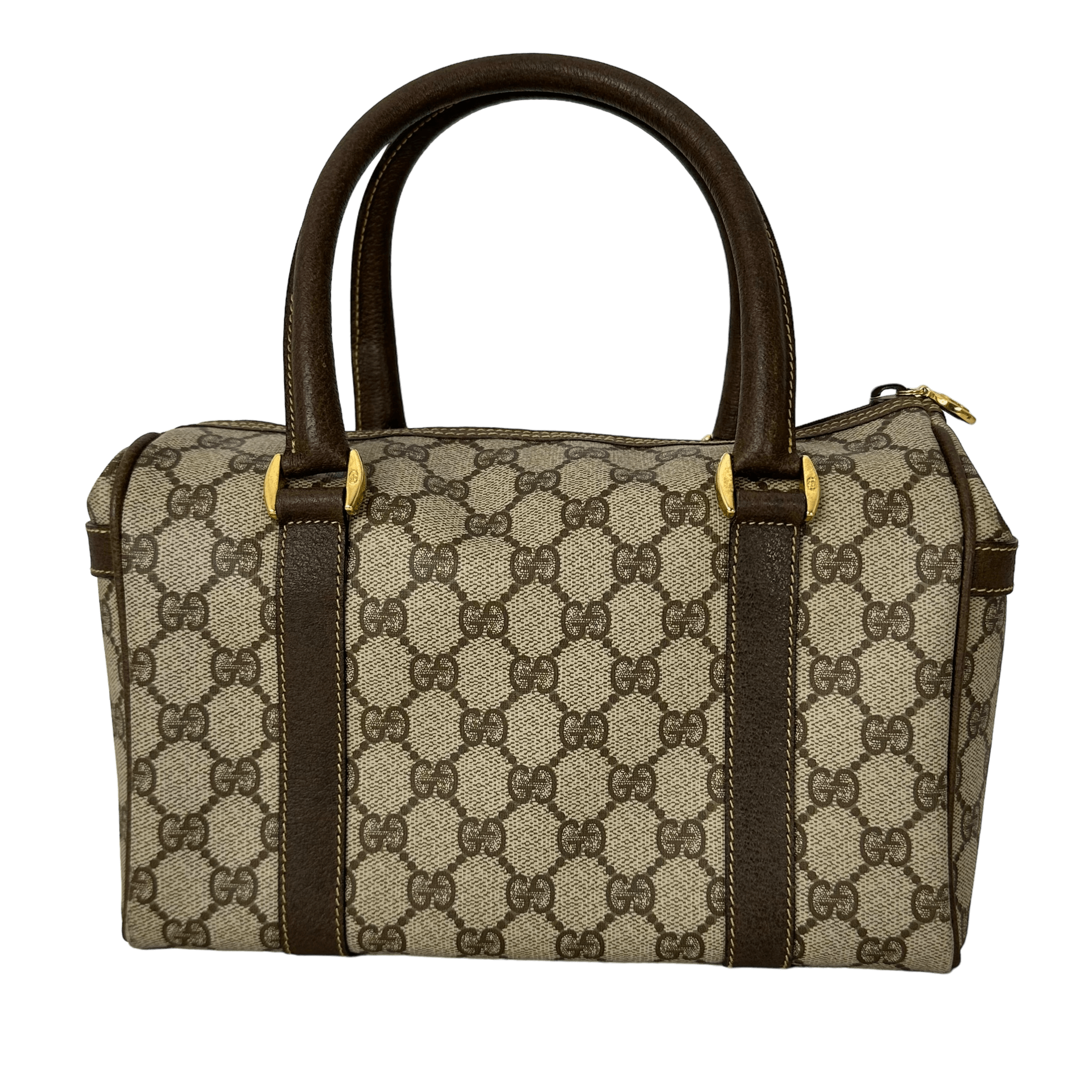 Small Brown Boston Bag