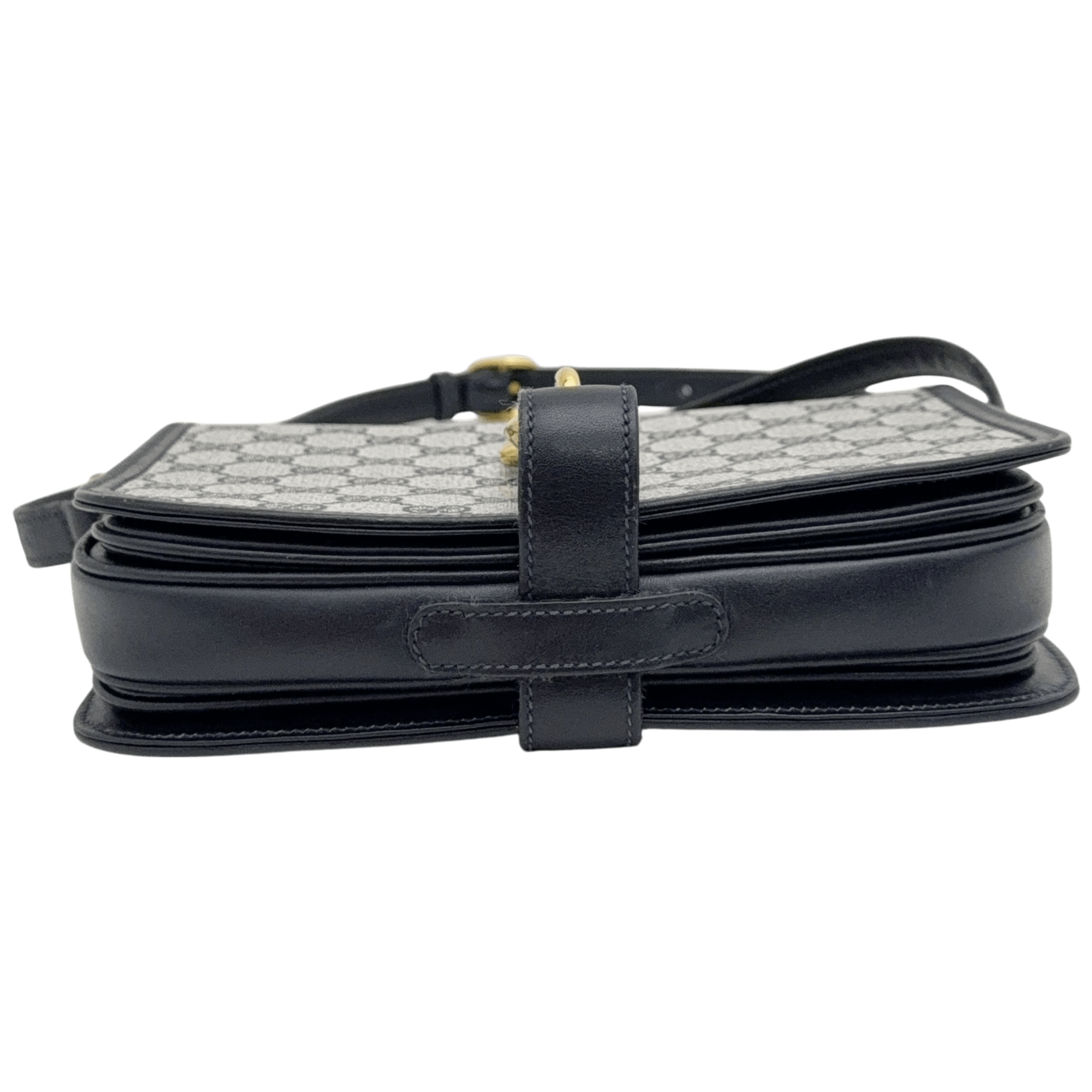 Navy GG Shoulder Bag