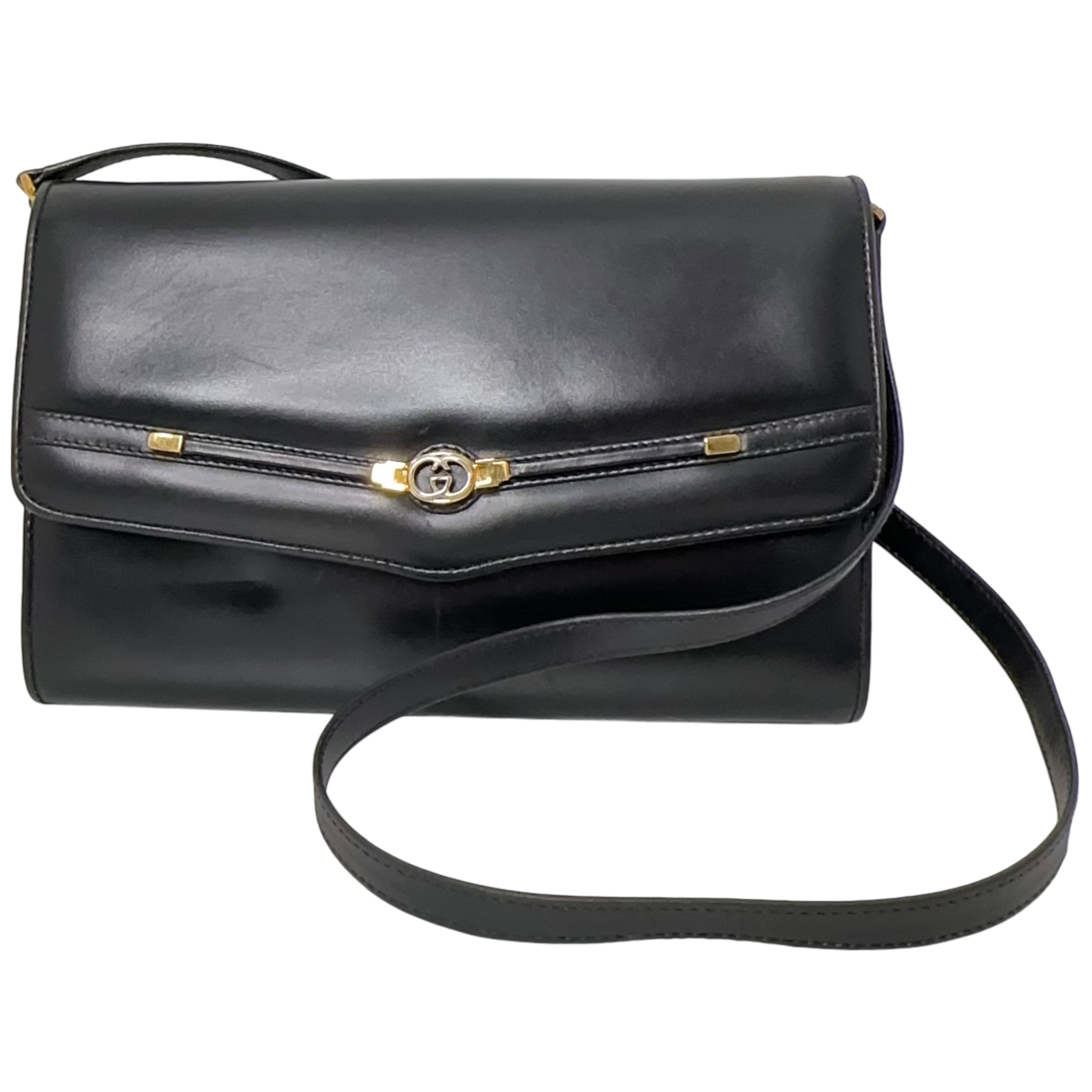 Vintage Black GG Clutch