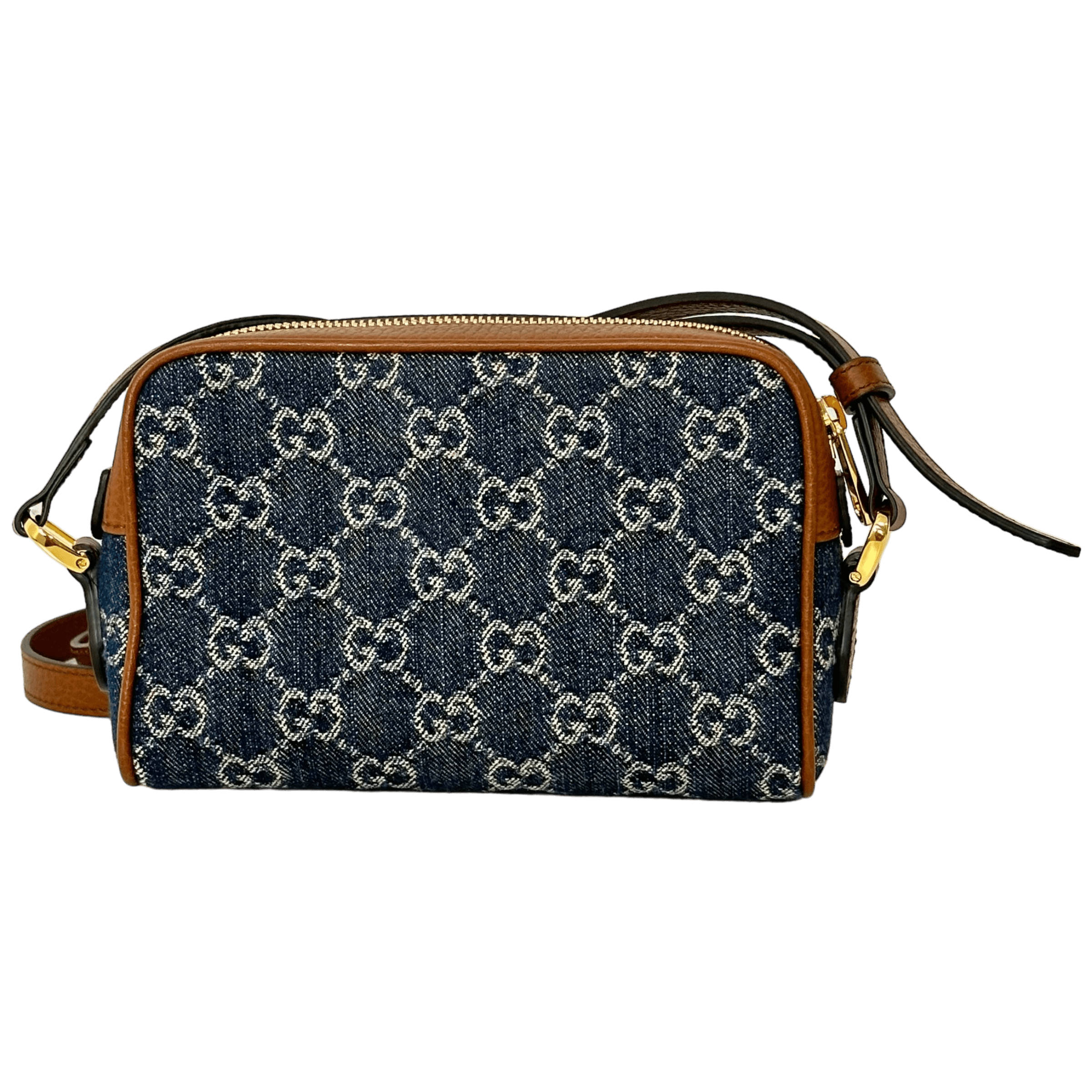 Denim Mini Ophidia Shoulder Bag