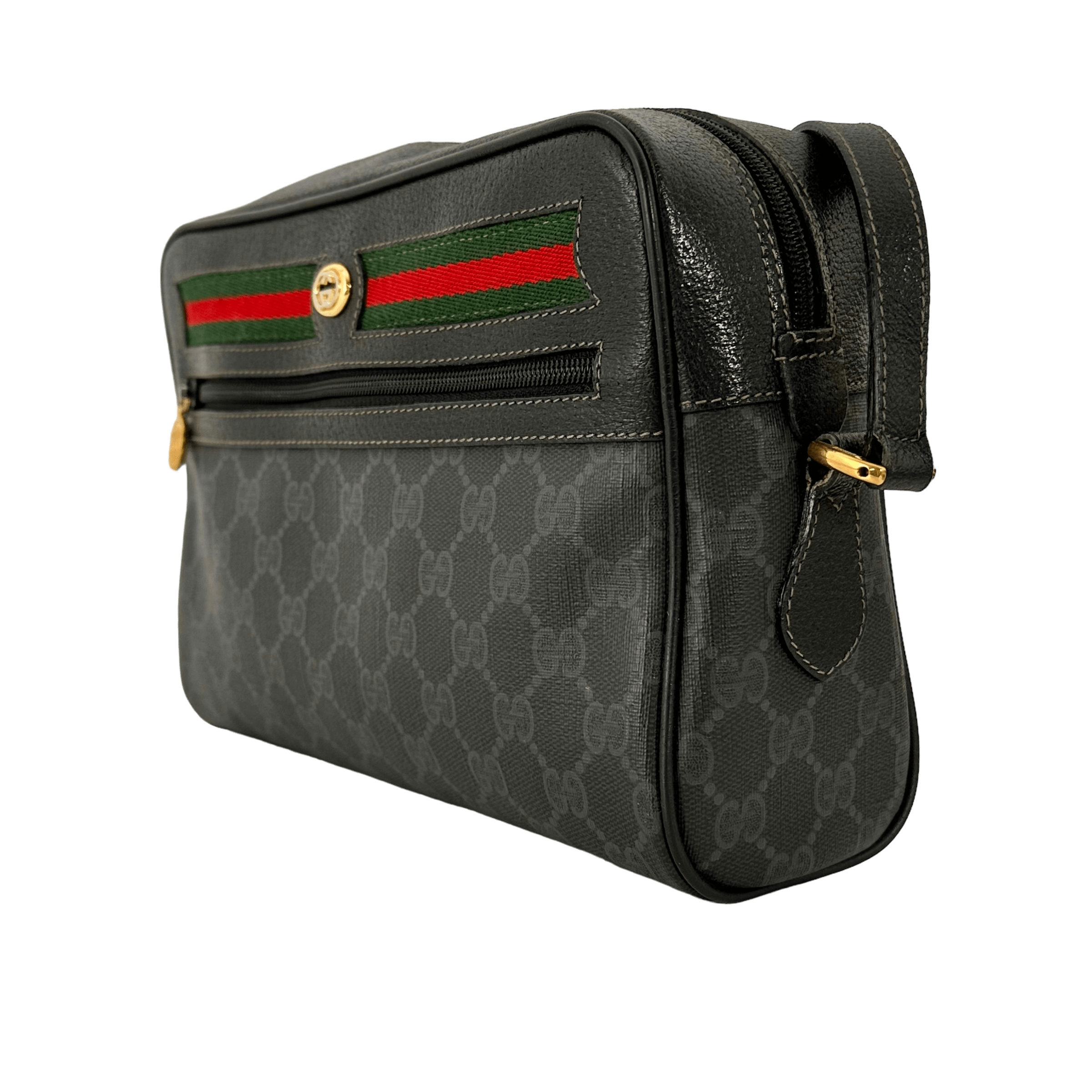 Black GG Supreme Crossbody