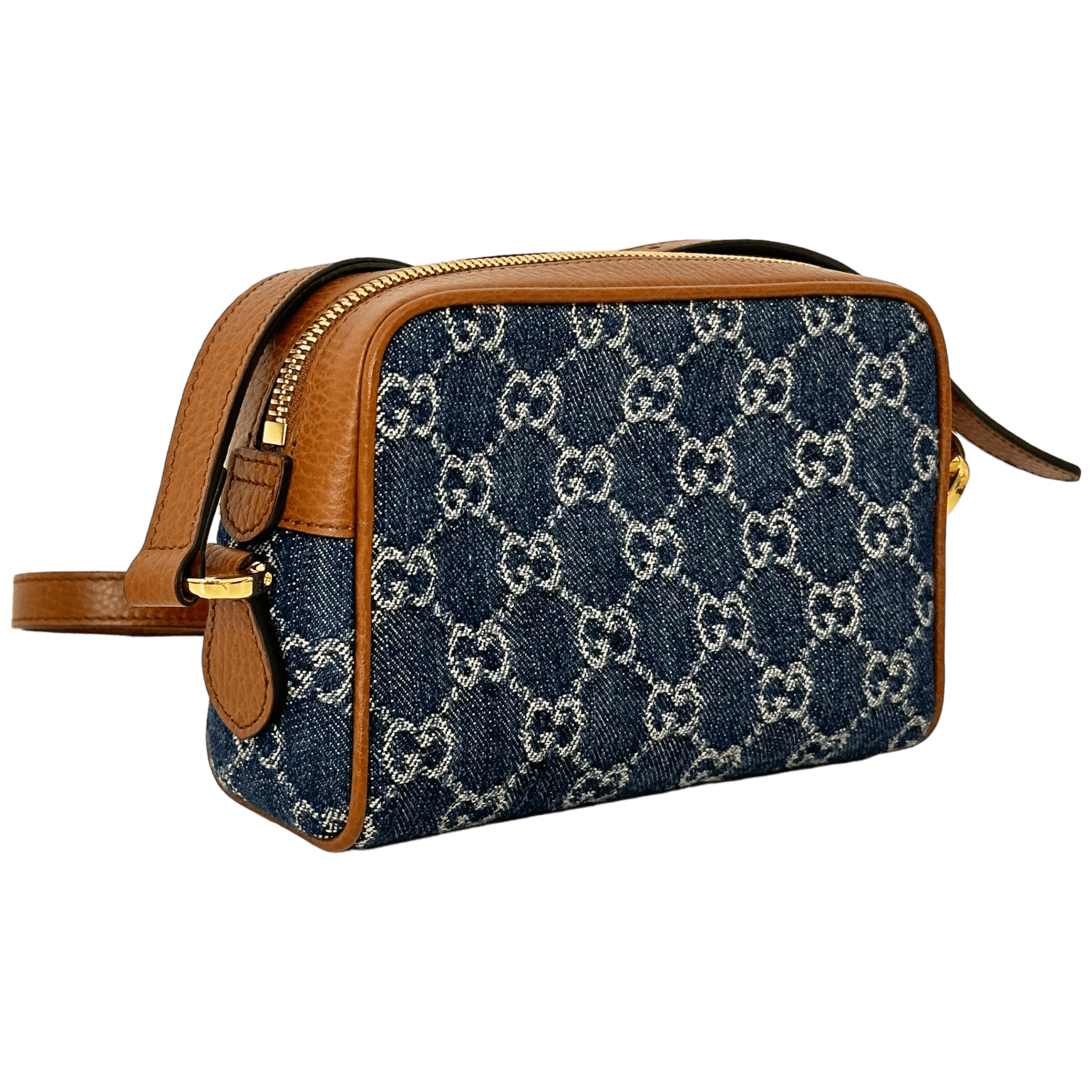 Denim Mini Ophidia Shoulder Bag
