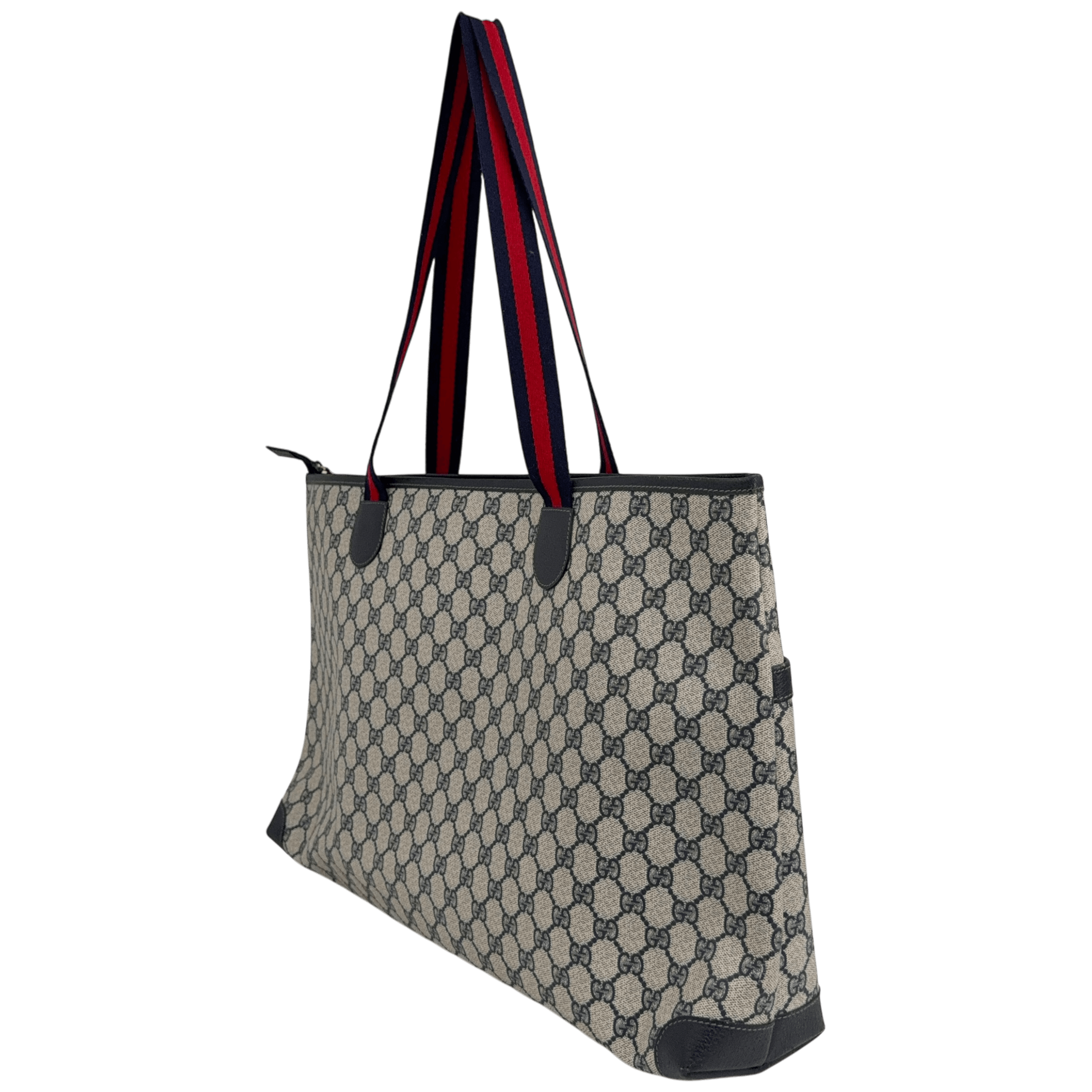 Navy GG Large Shoulder Bag