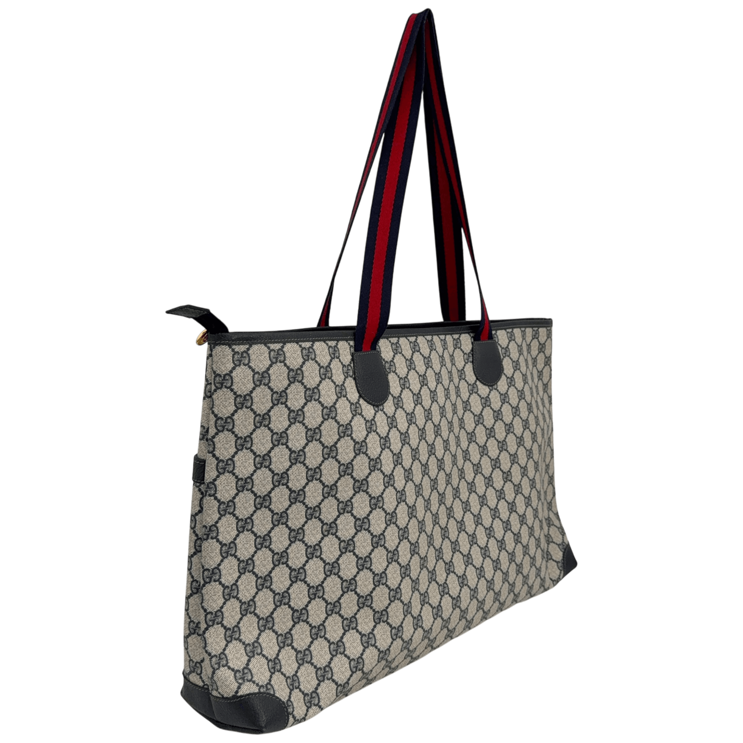 Navy GG Large Shoulder Bag