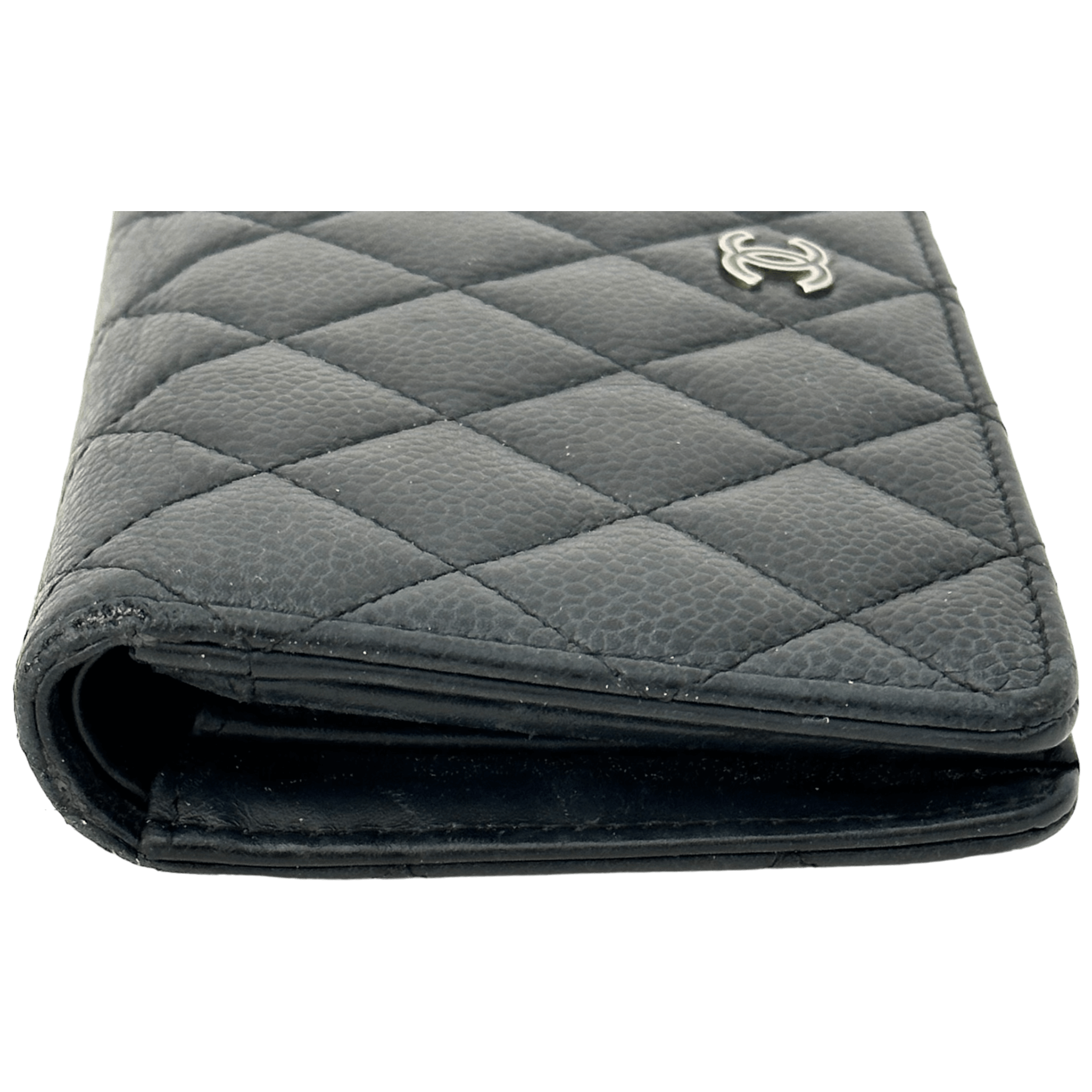 Navy Caviar Bi-Fold Wallet