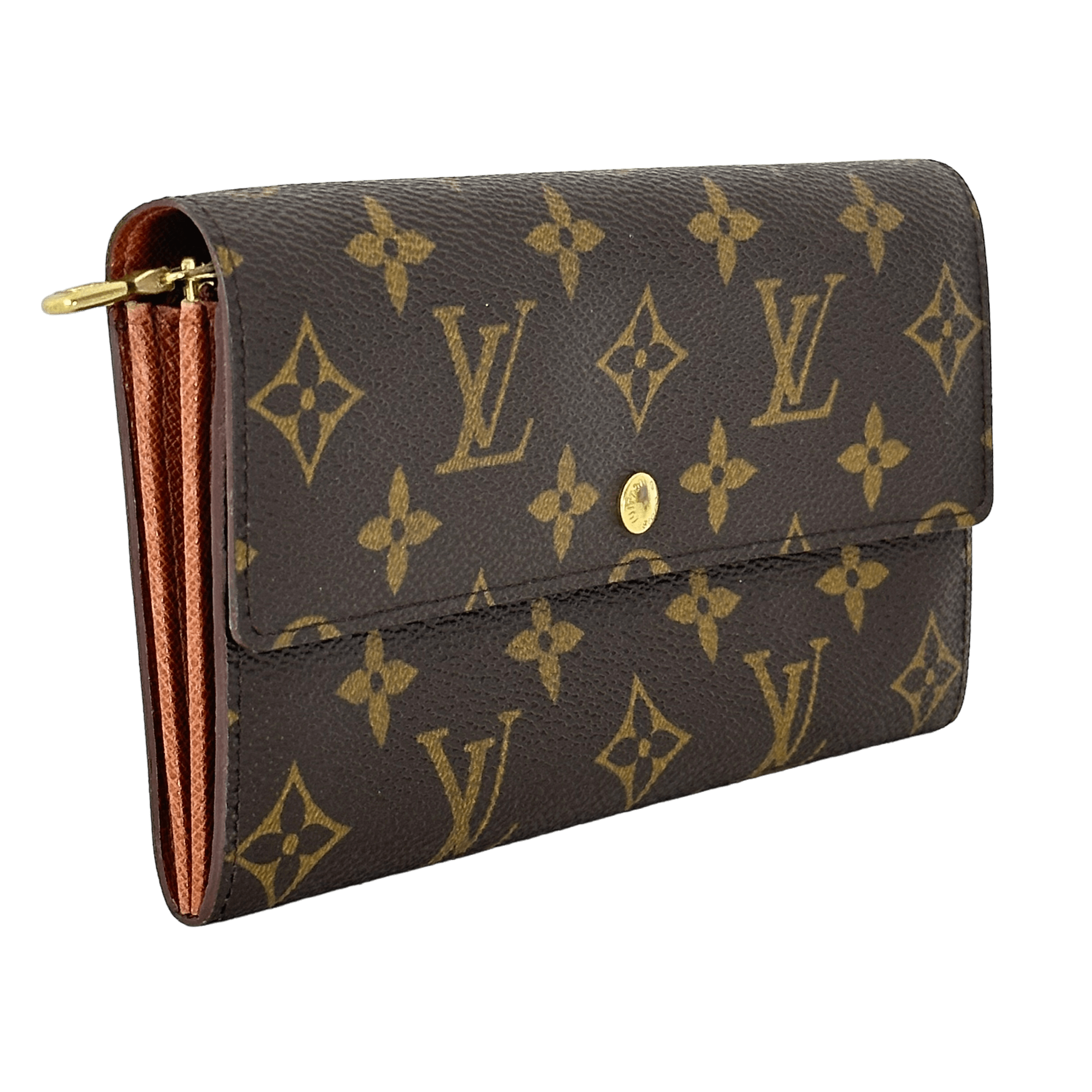 Monogram Money Wallet w/ Gold Chain