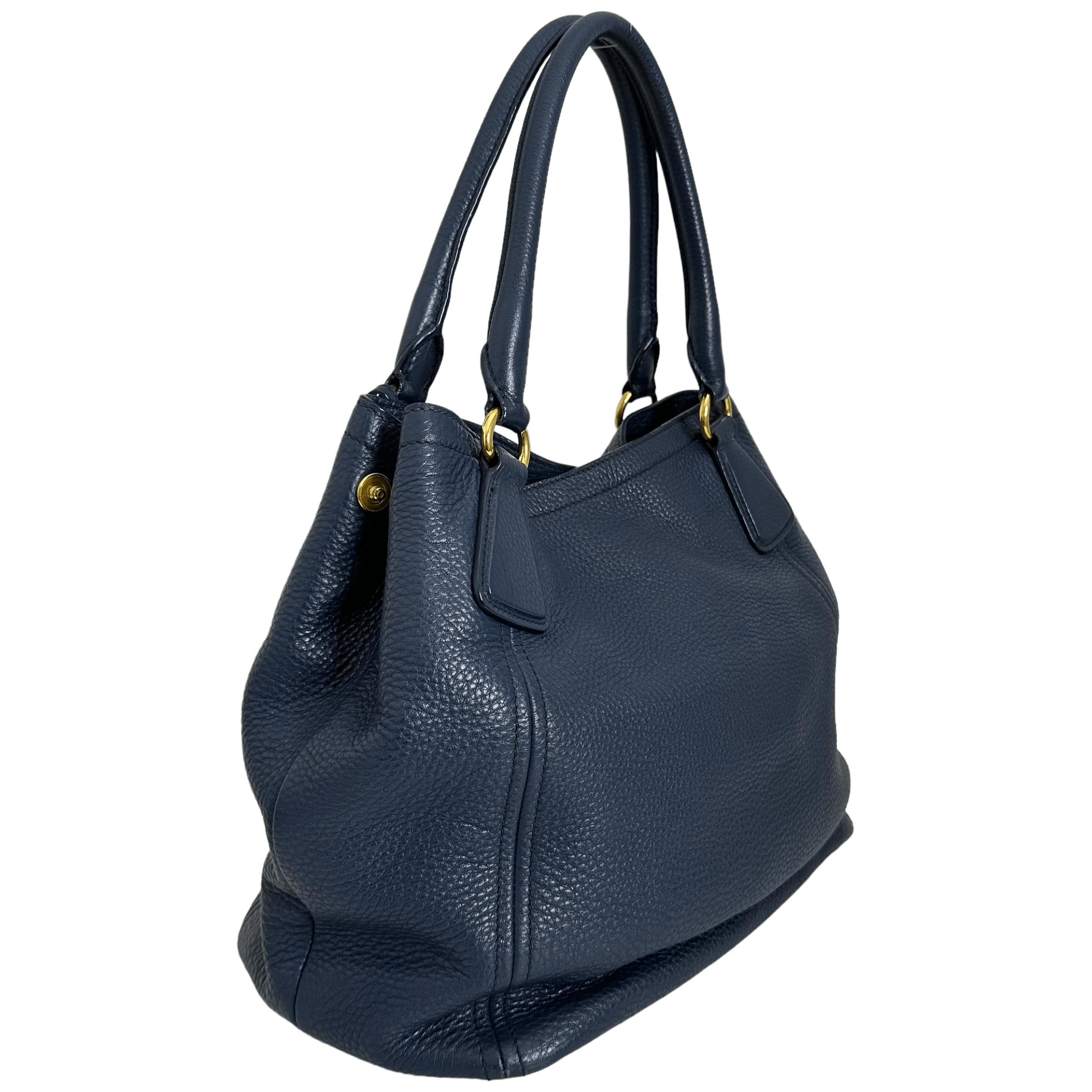Dark Blue Vitello Handbag